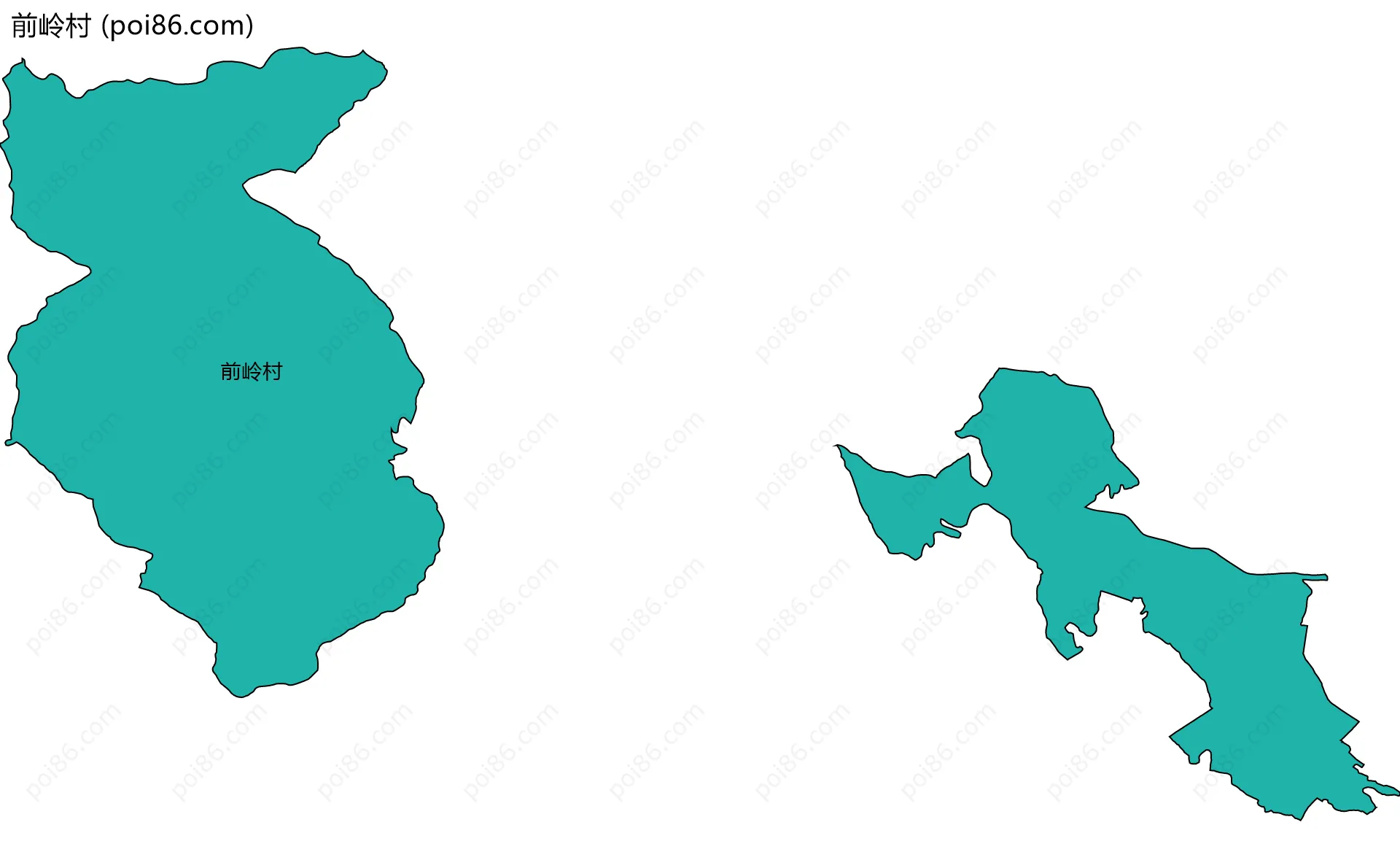 前岭村边界地图