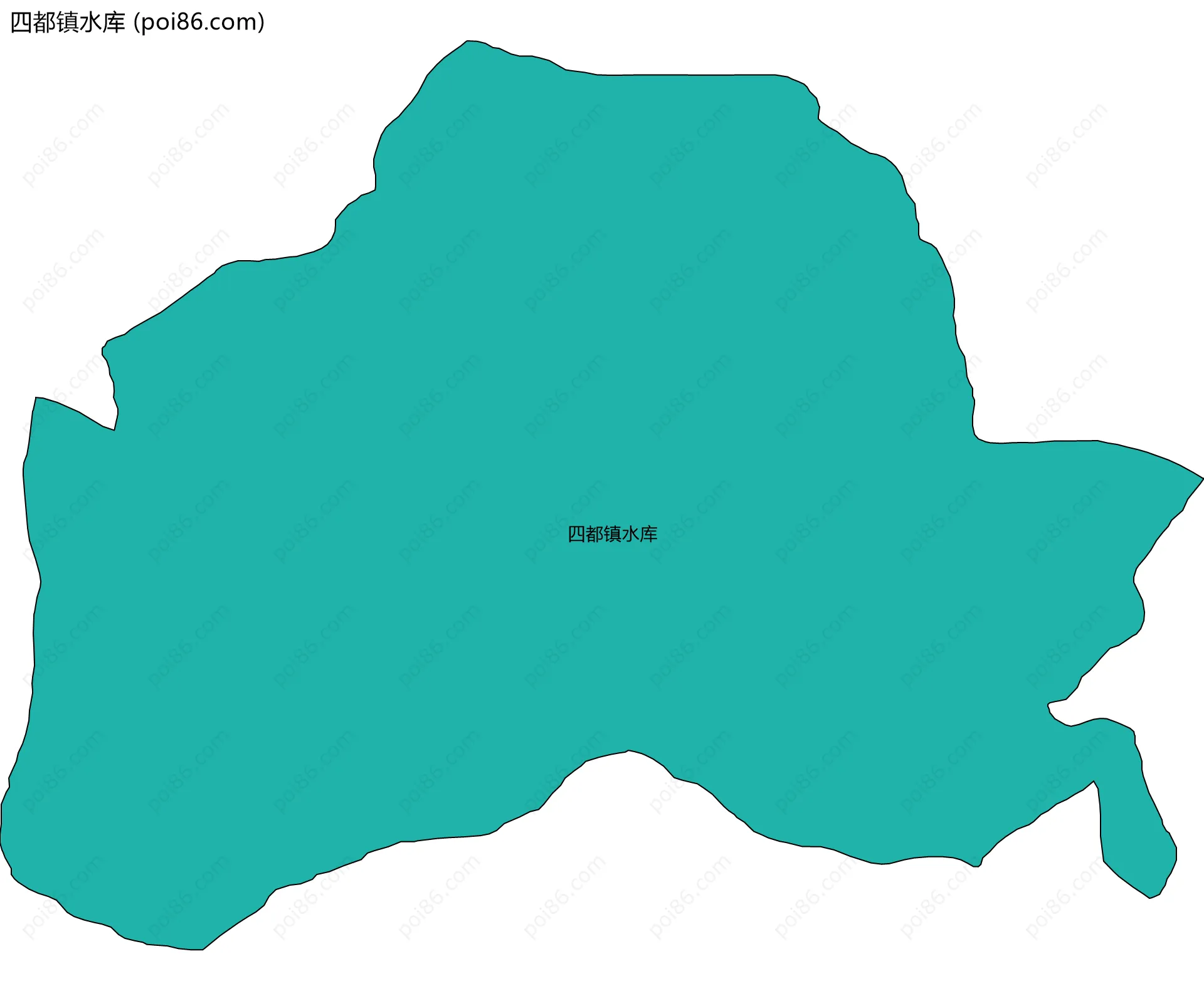 四都镇水库边界地图
