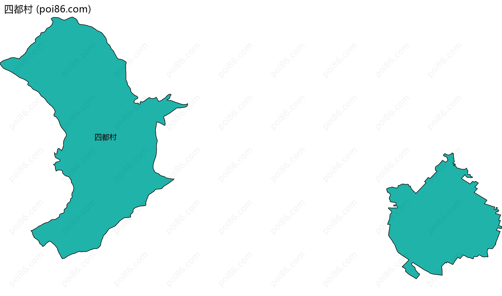 四都村边界地图