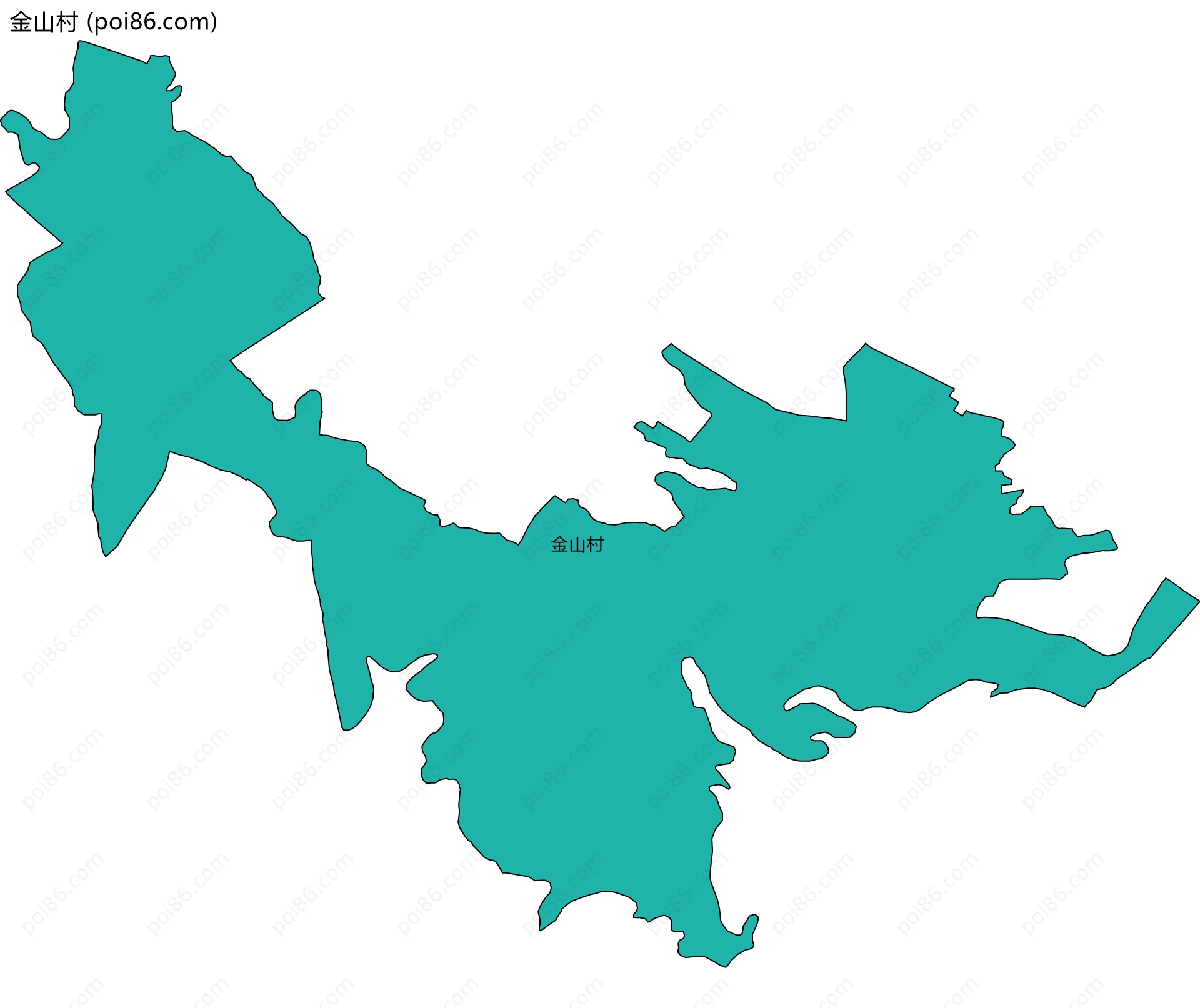 金山村边界地图