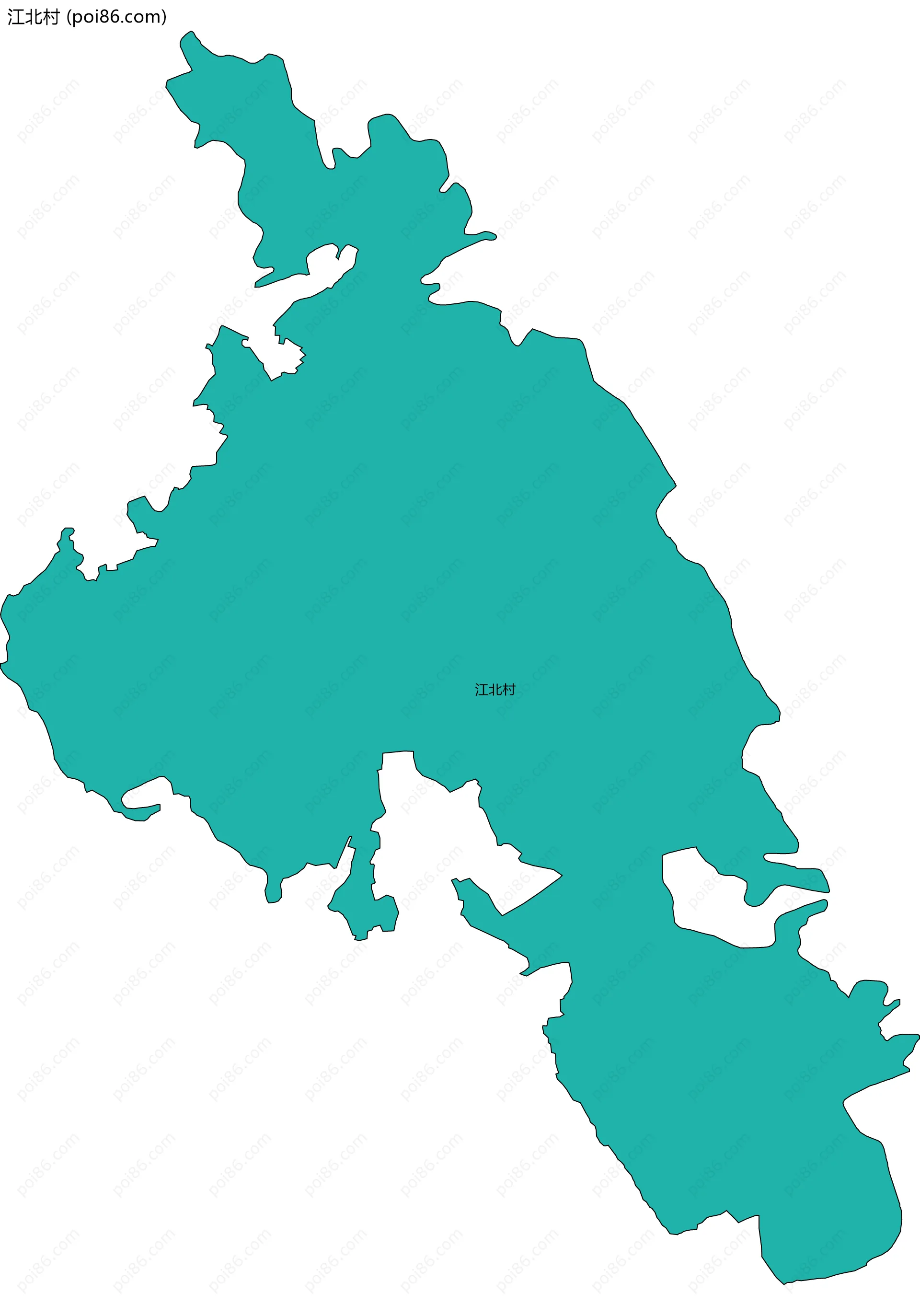 江北村边界地图