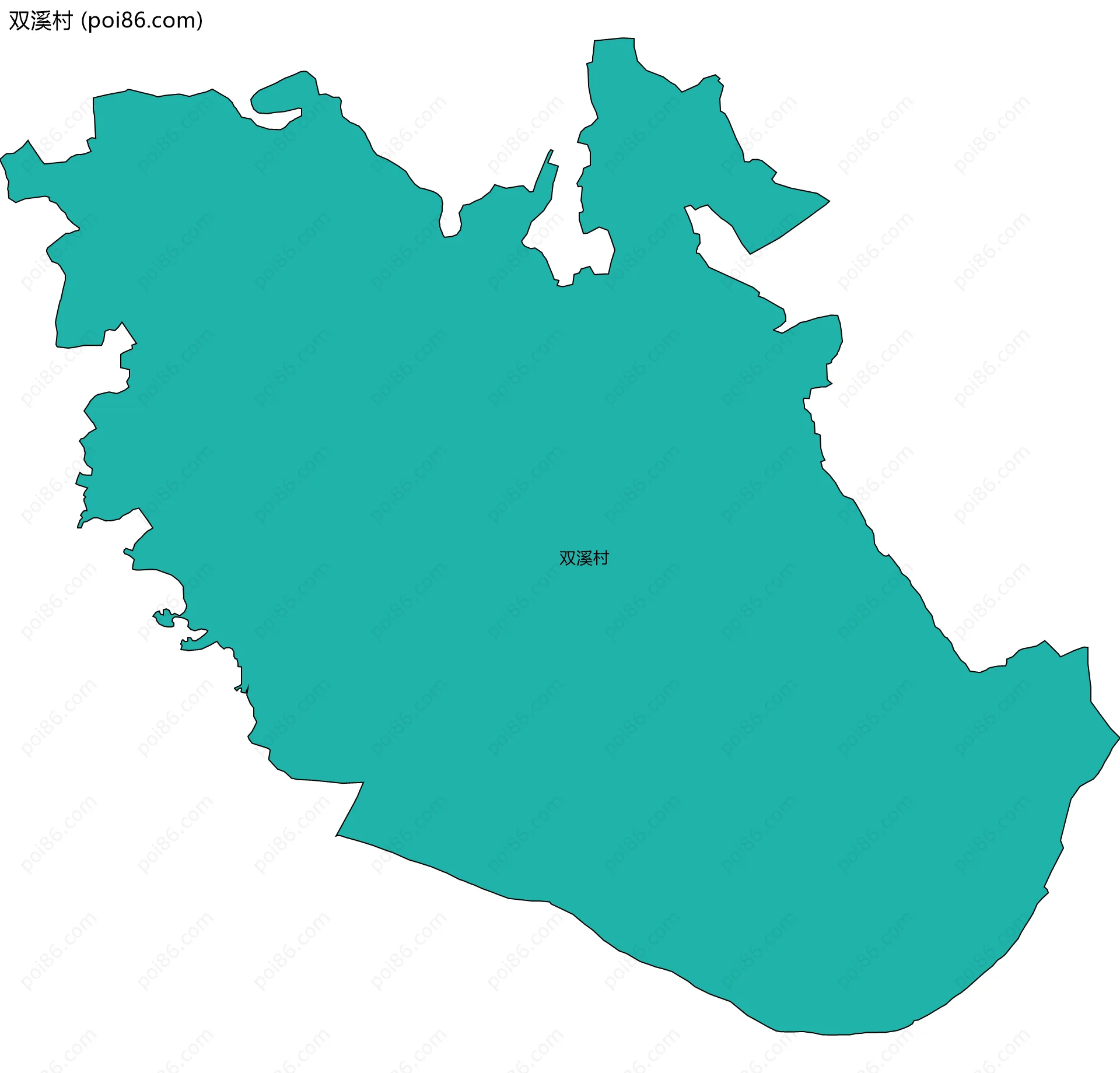 双溪村边界地图