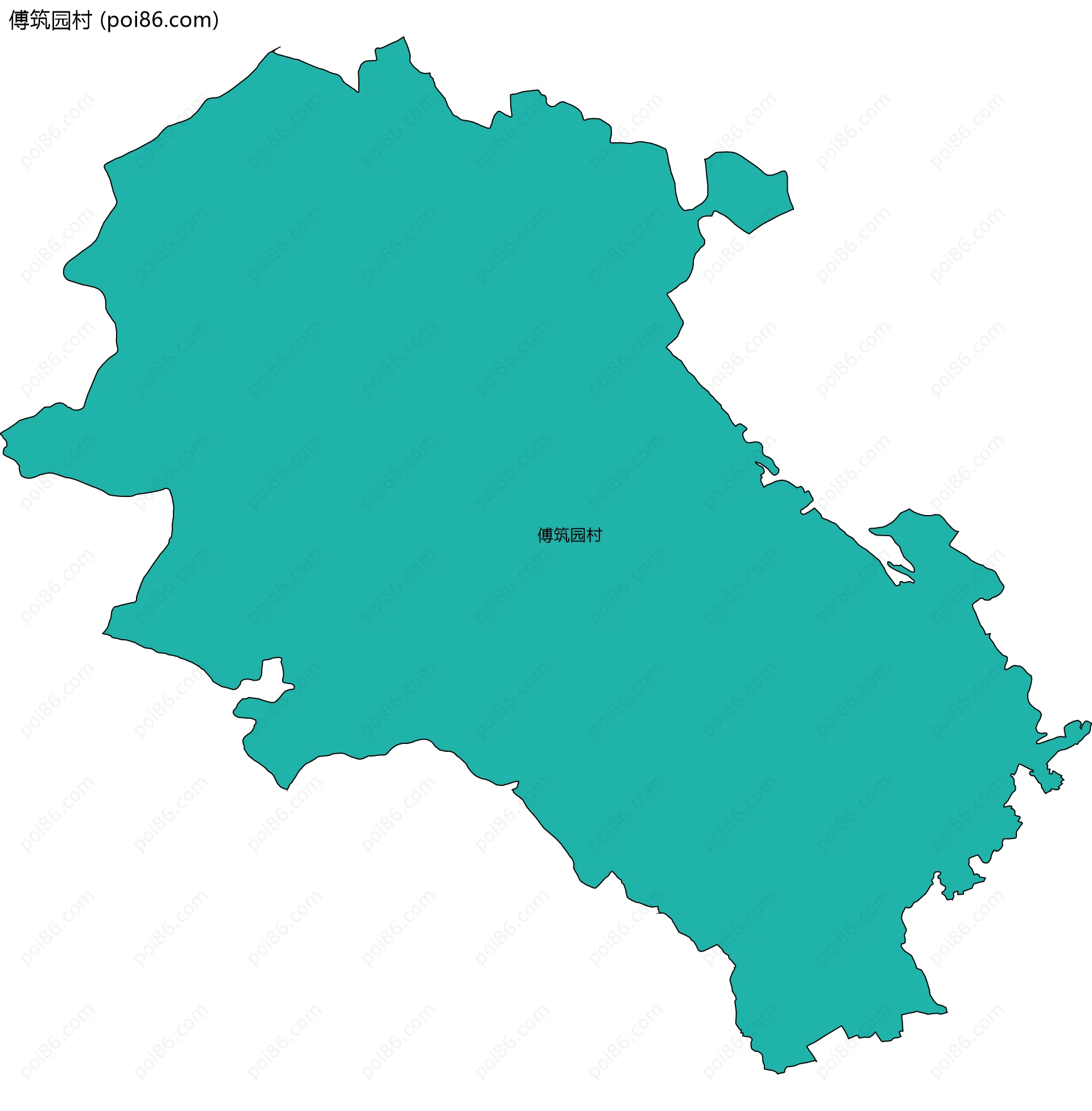 傅筑园村边界地图