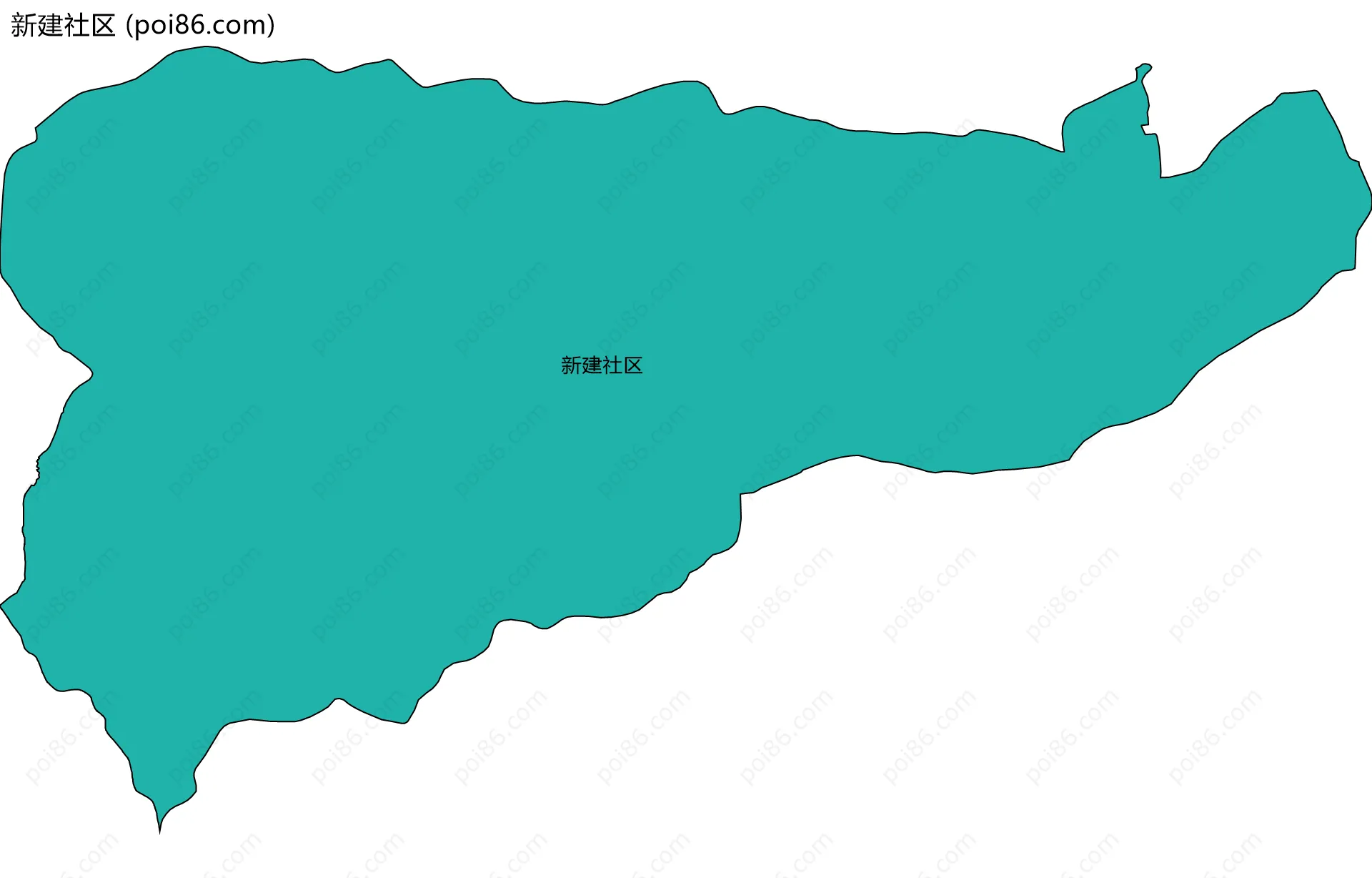 新建社区边界地图