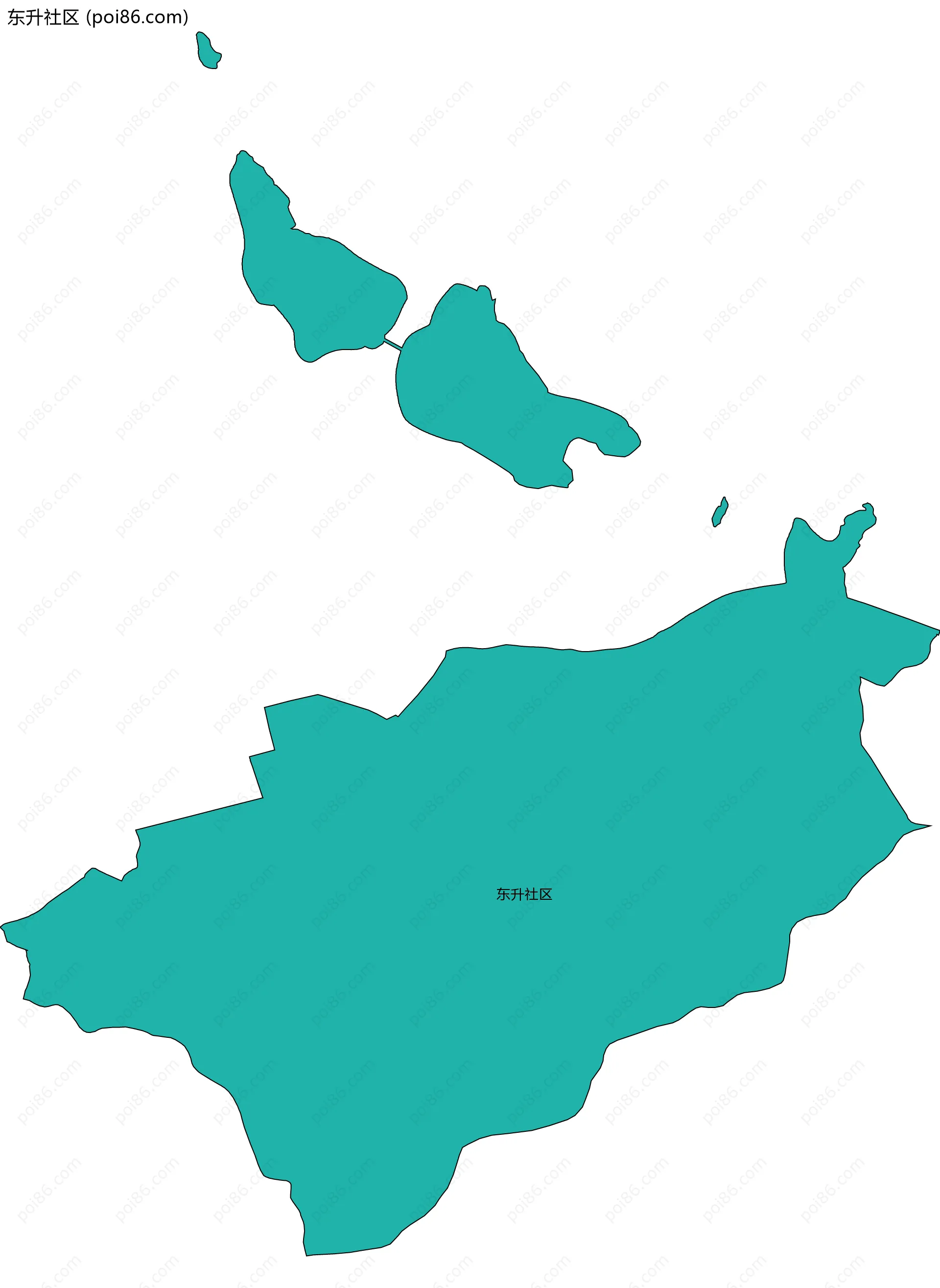 东升社区边界地图