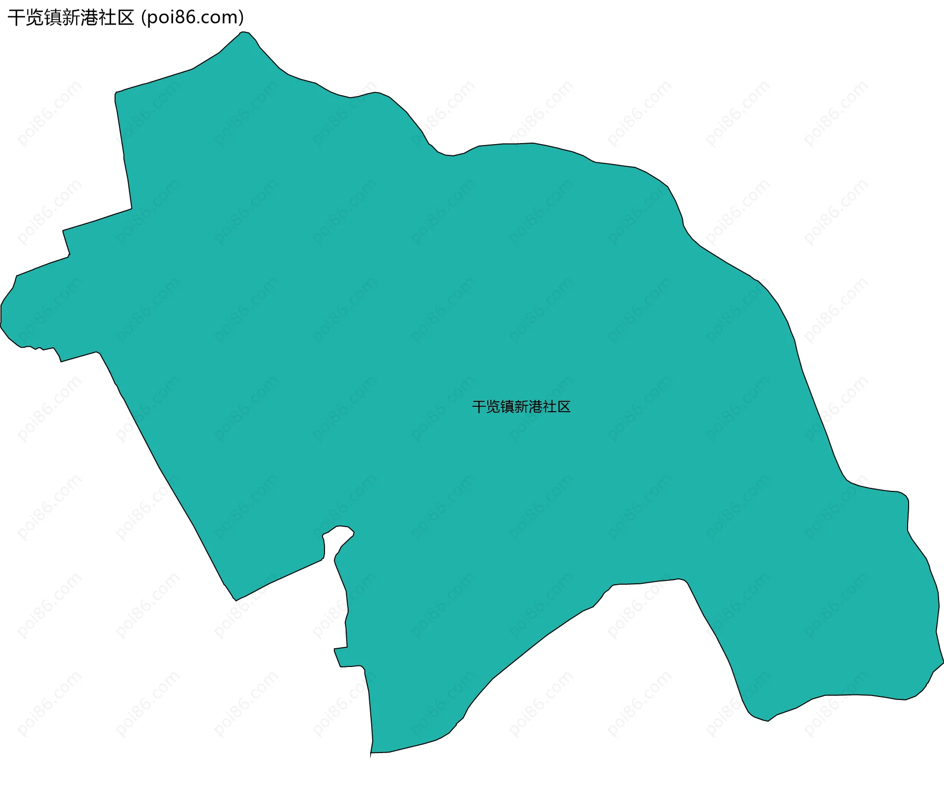 干览镇新港社区边界地图