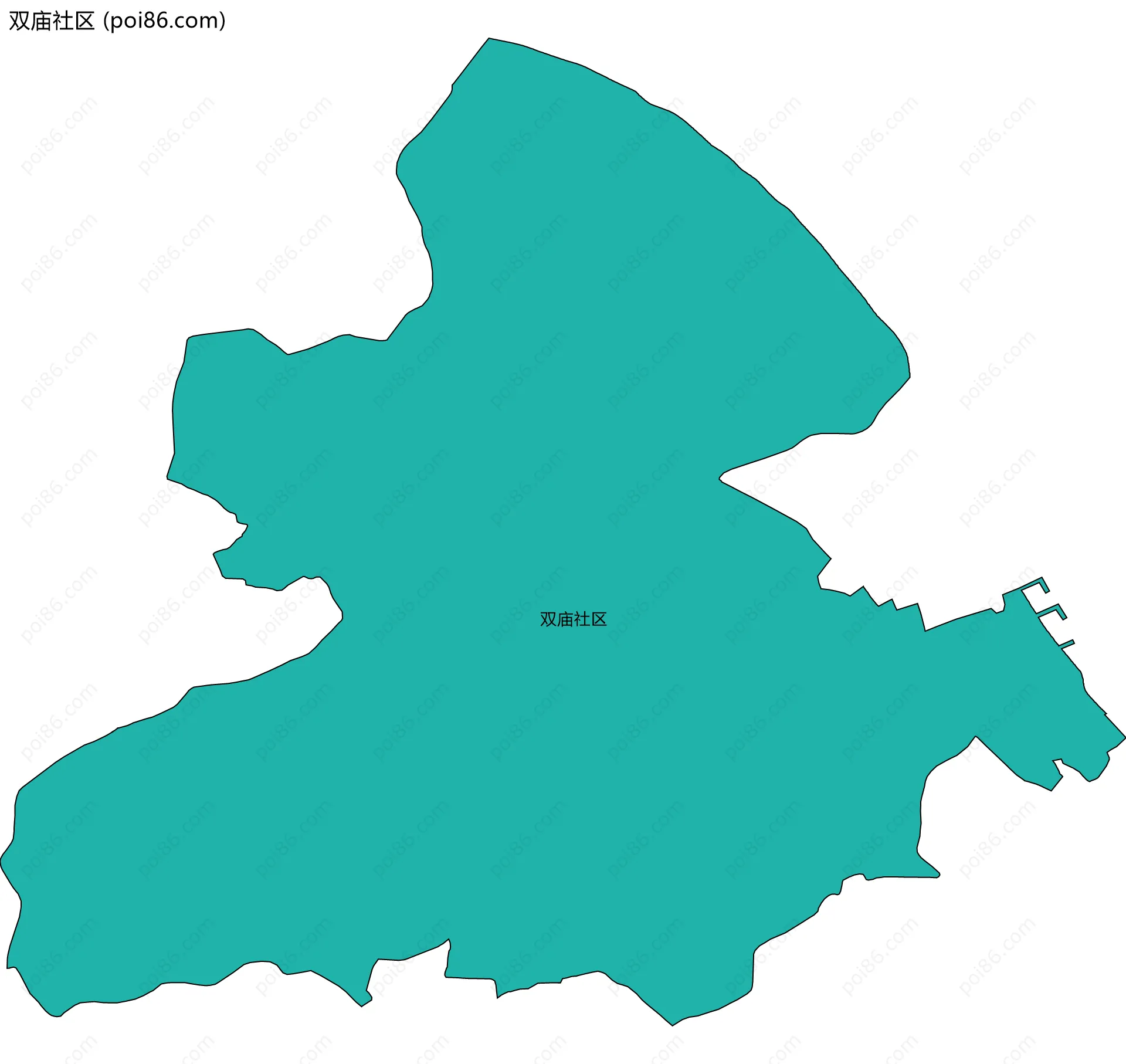 双庙社区边界地图