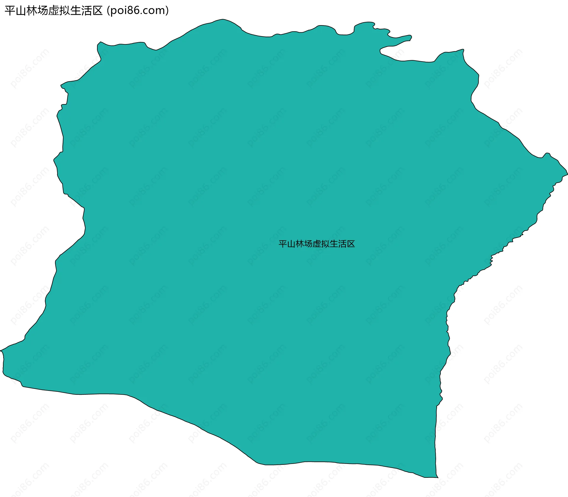 平山林场虚拟生活区边界地图