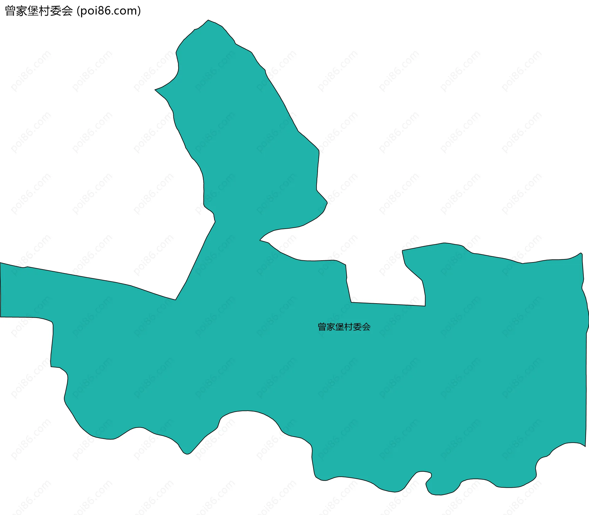 曾家堡村委会边界地图