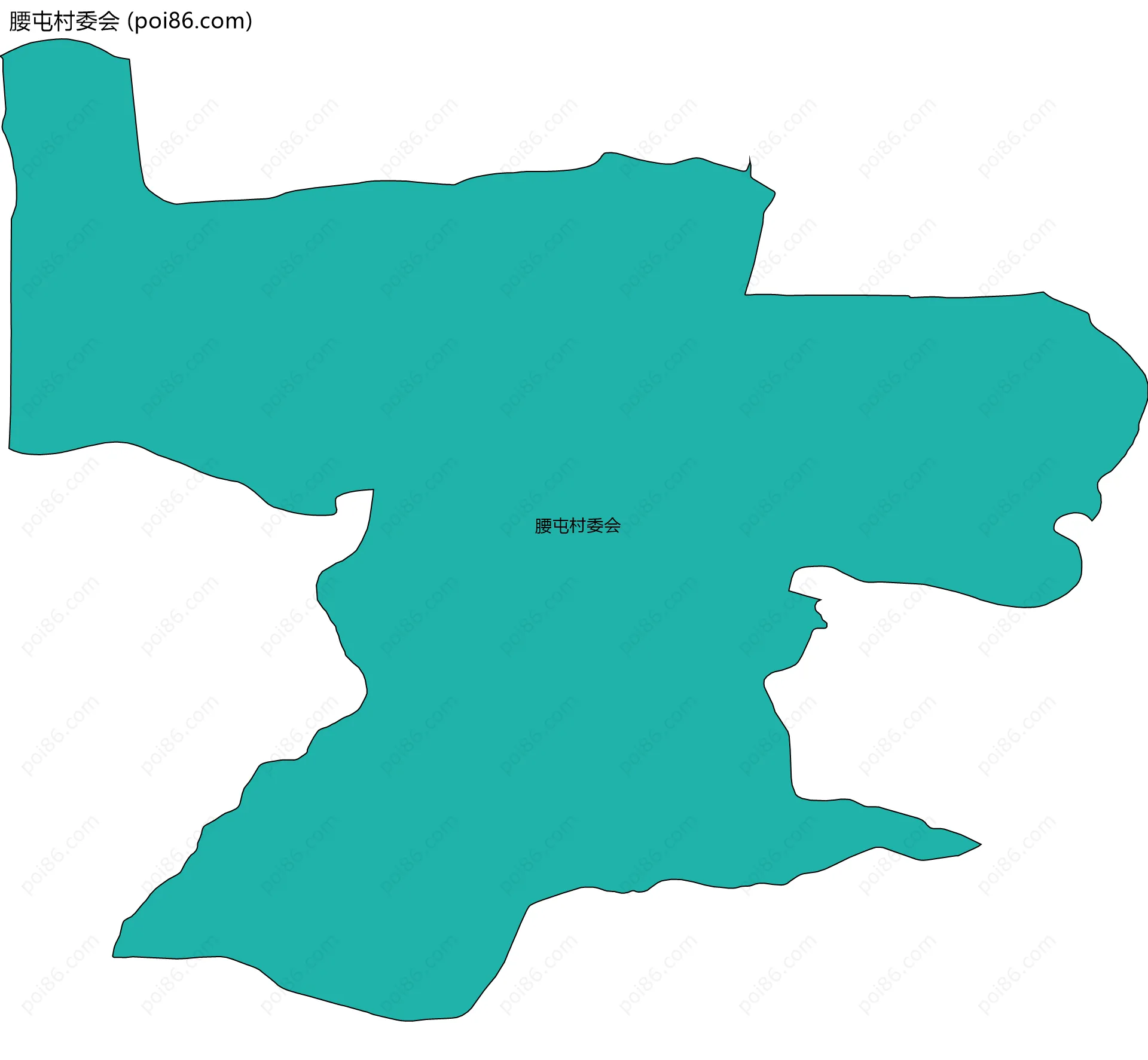 腰屯村委会边界地图