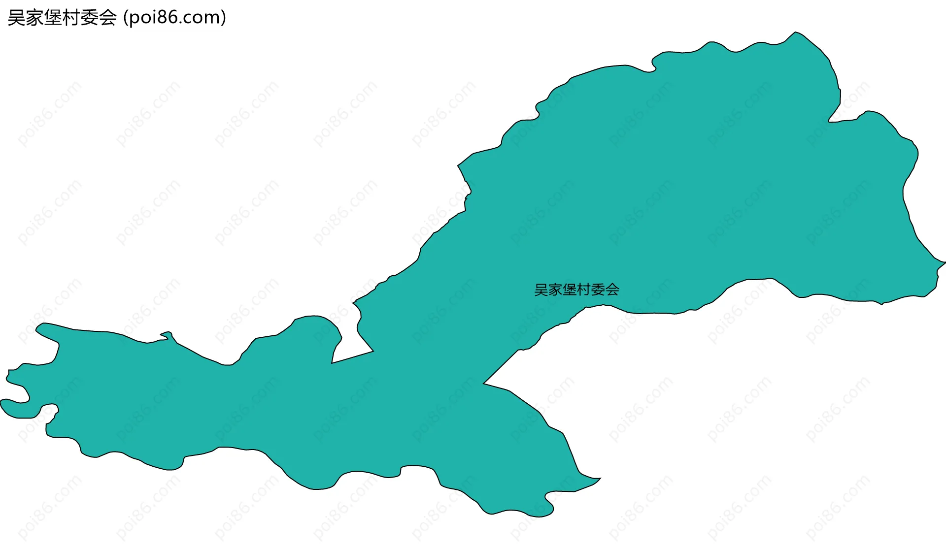 吴家堡村委会边界地图