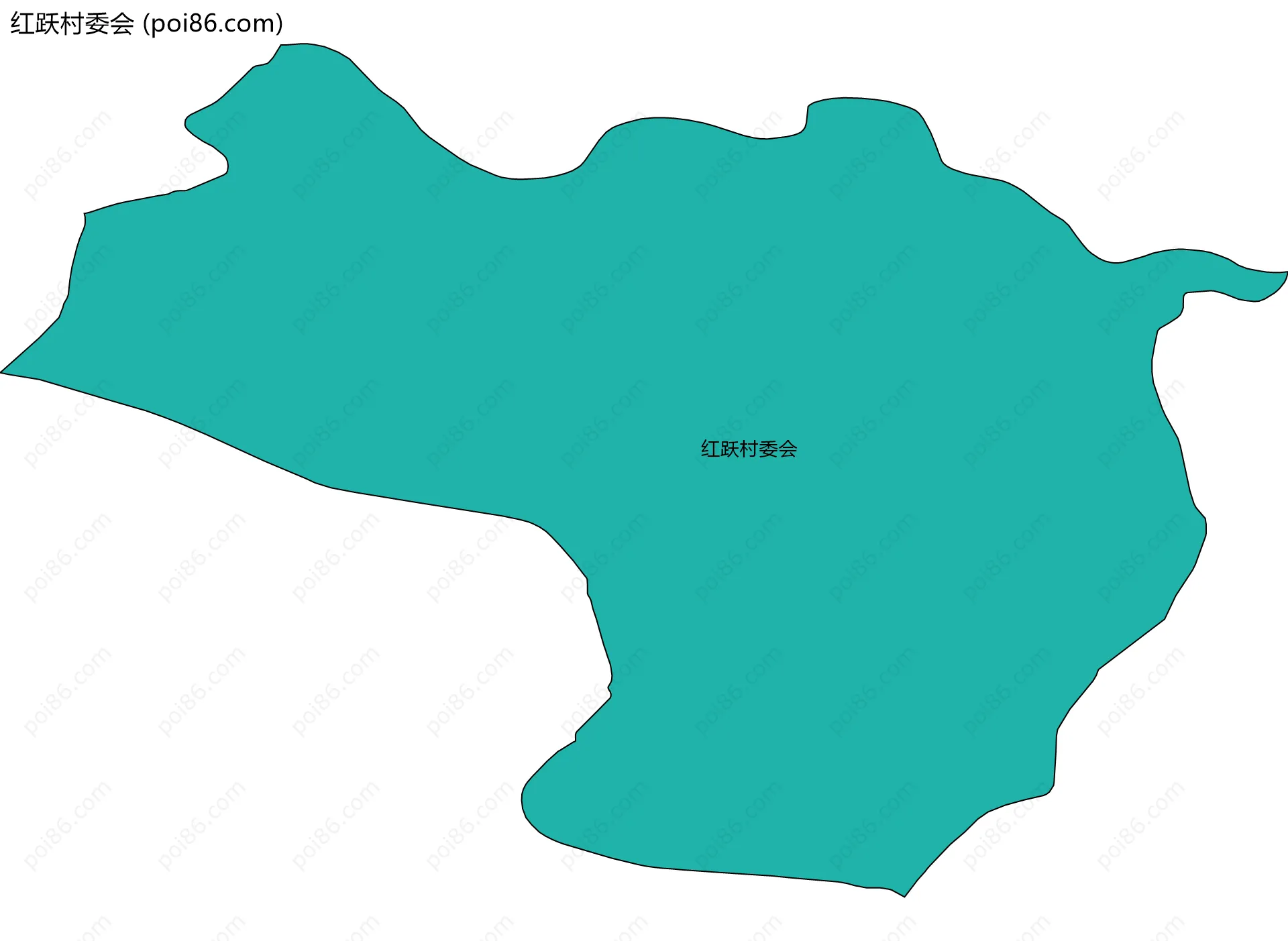 红跃村委会边界地图