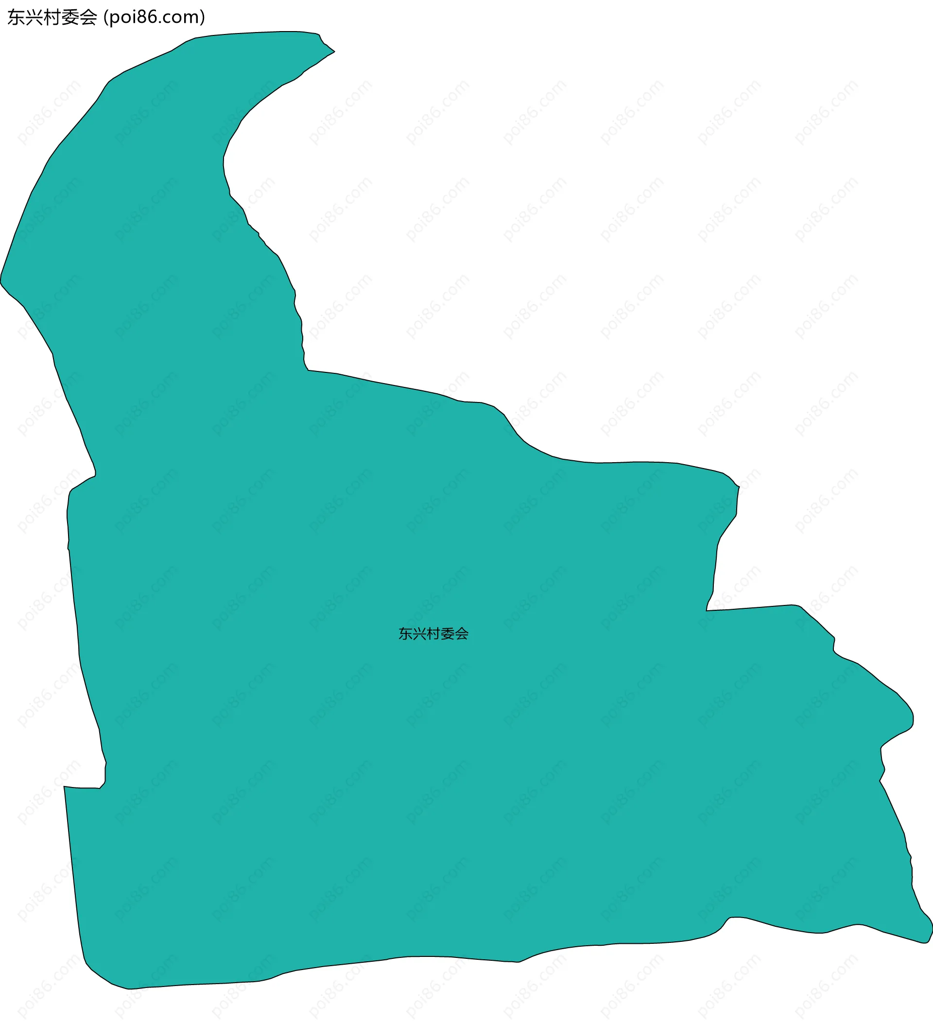 东兴村委会边界地图