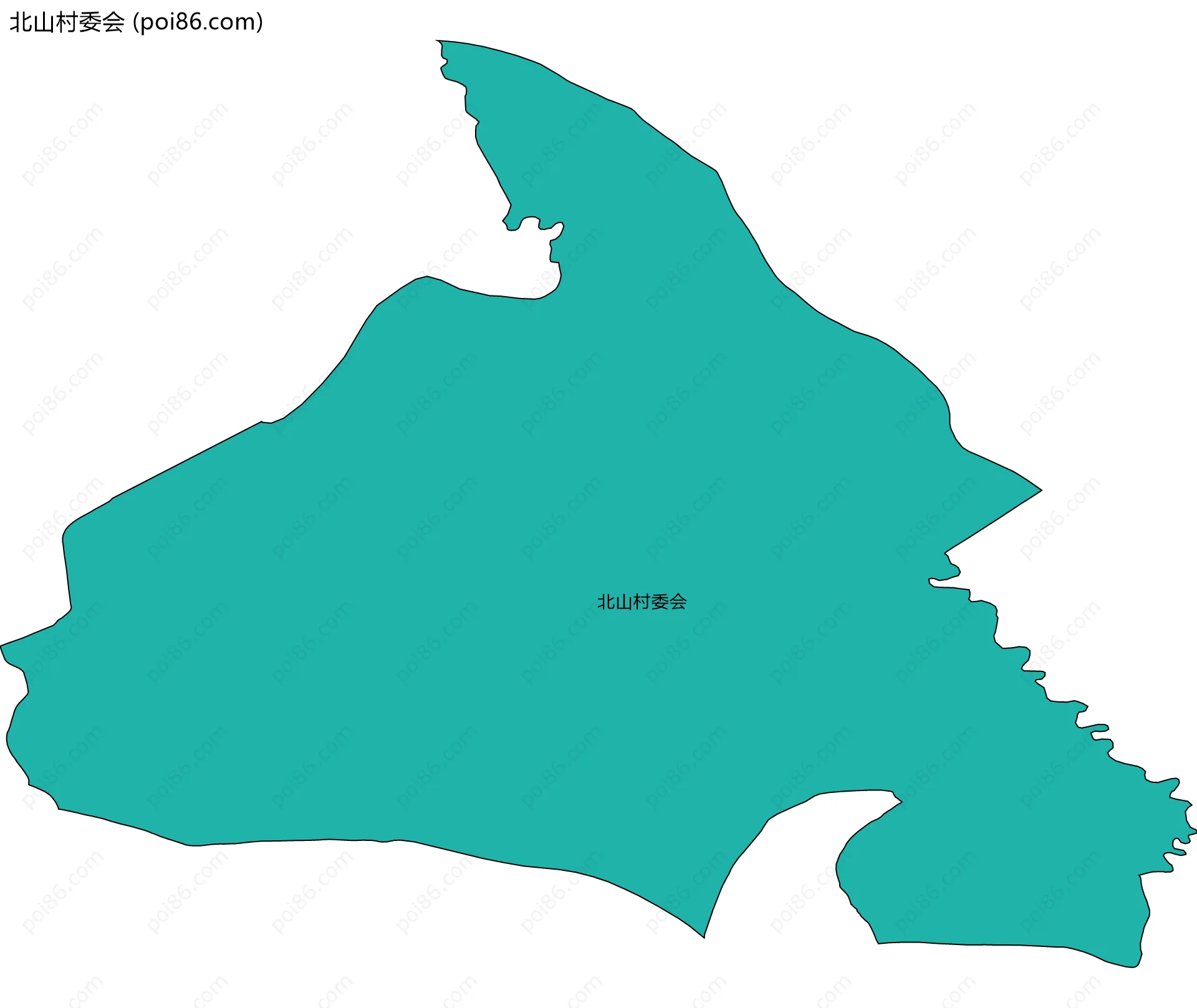 北山村委会边界地图