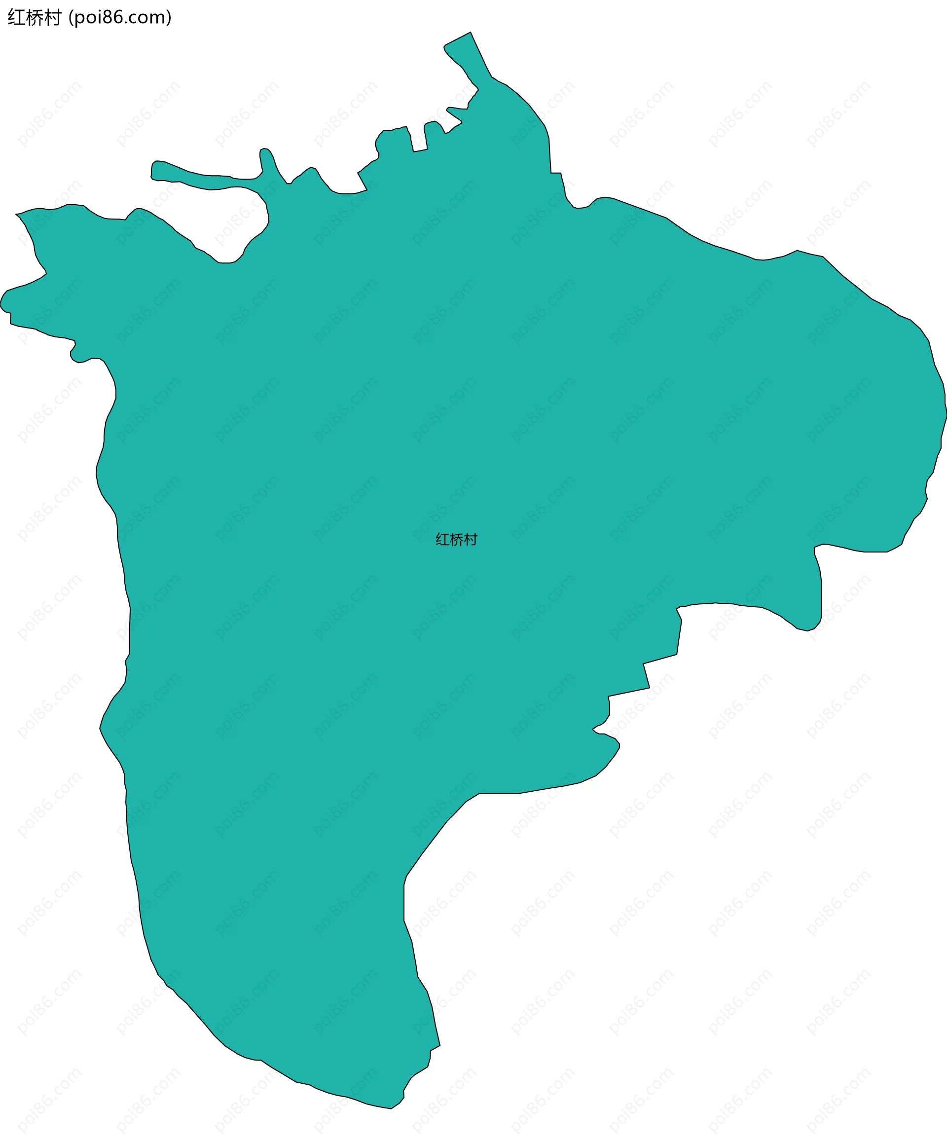 红桥村边界地图