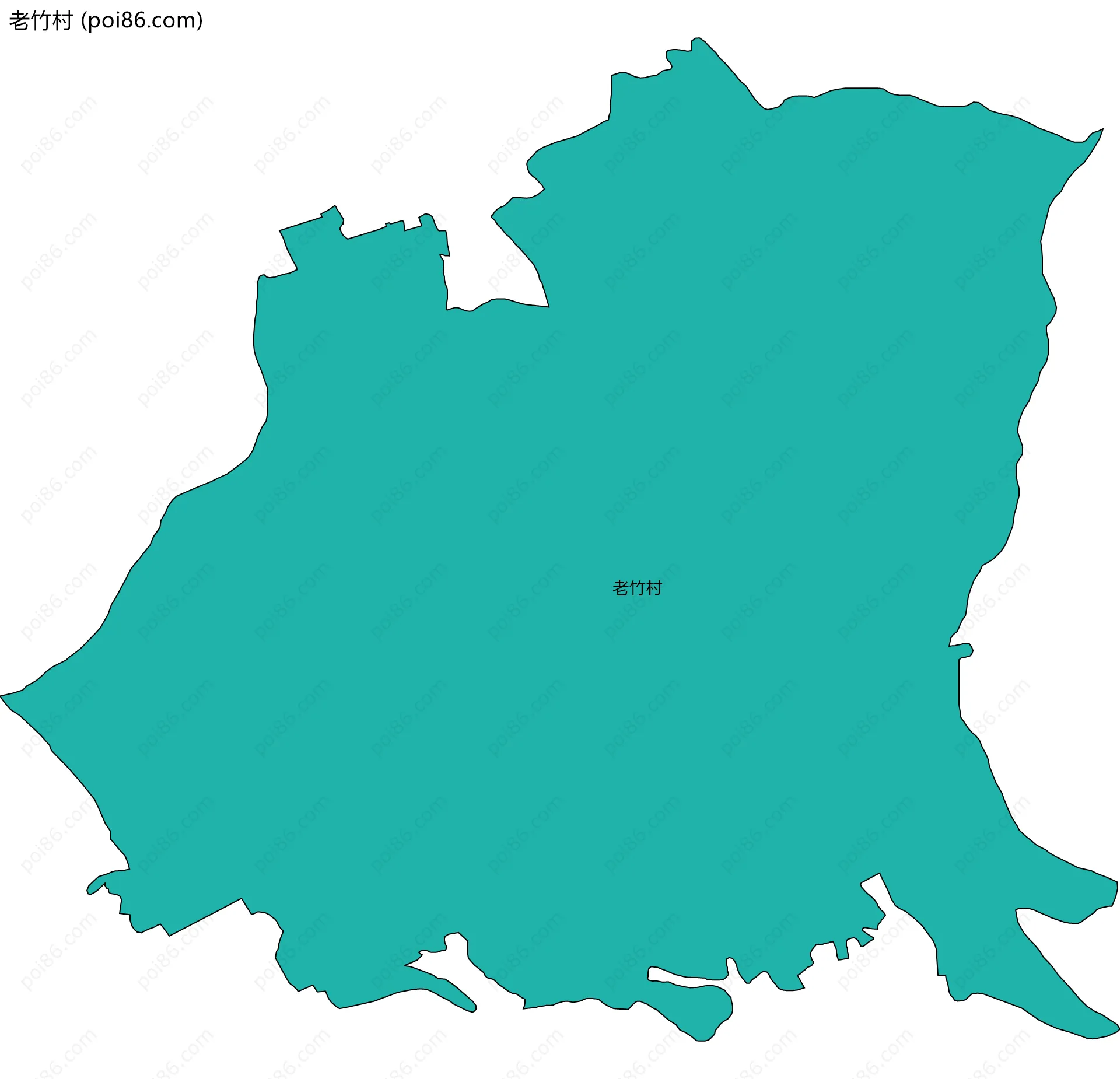 老竹村边界地图
