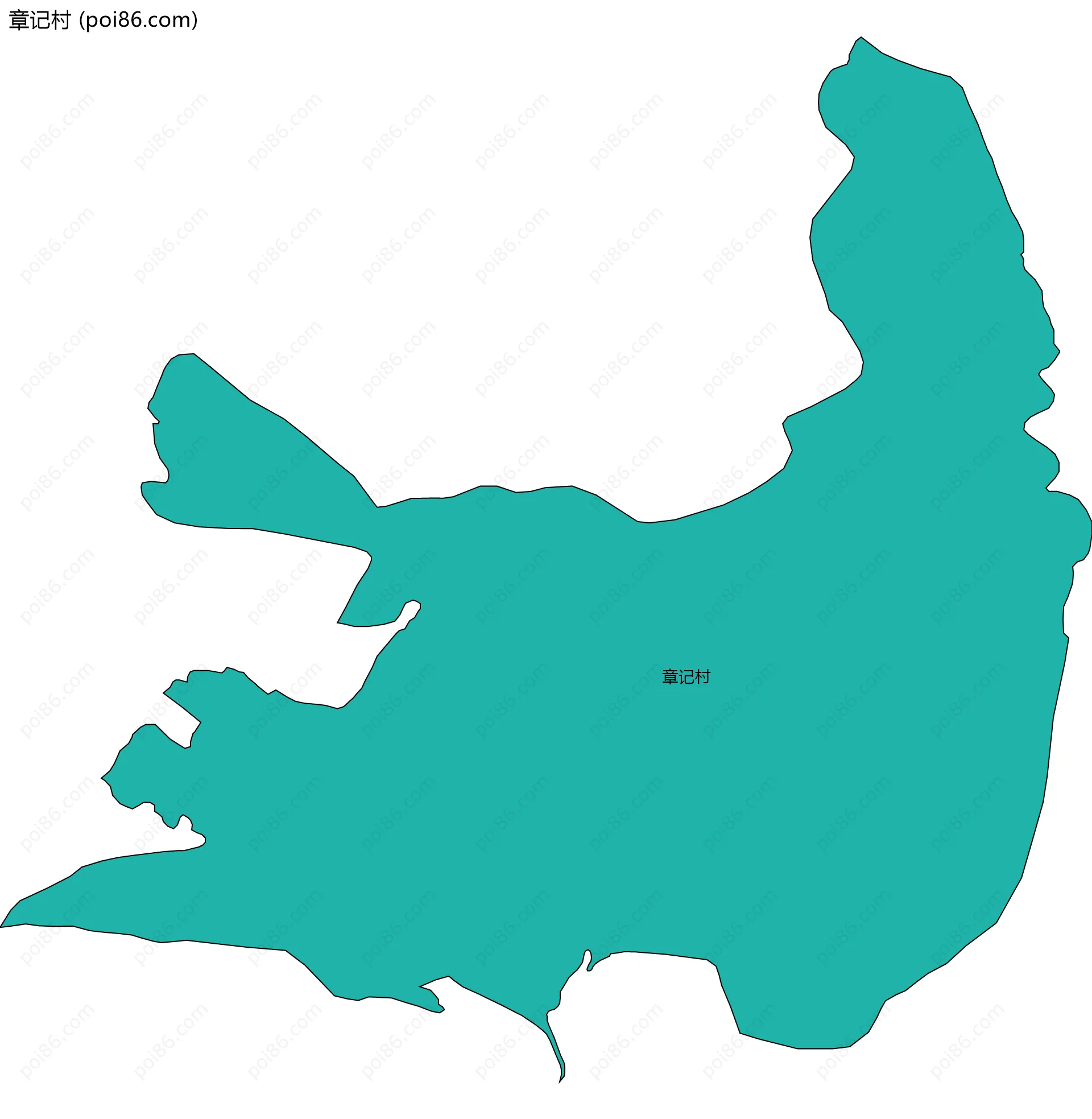 章记村边界地图