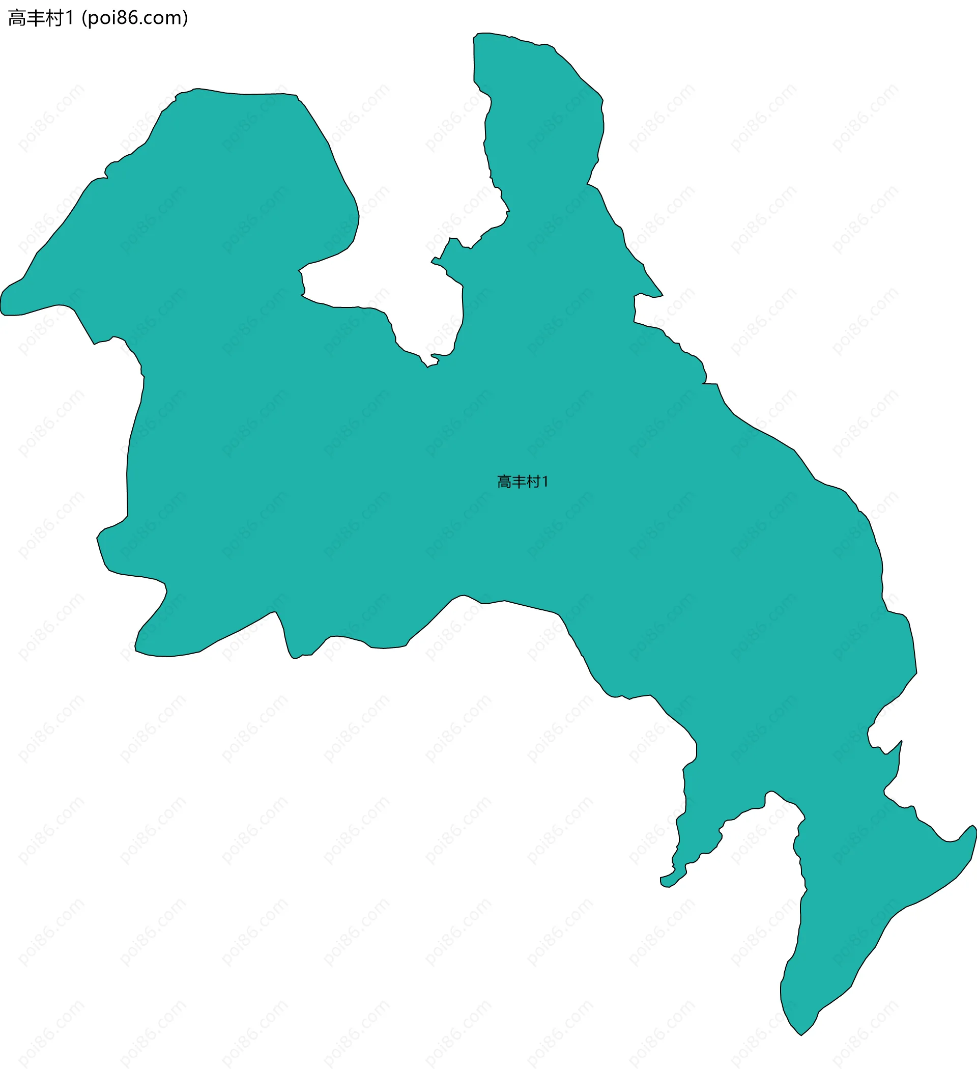 高丰村1边界地图