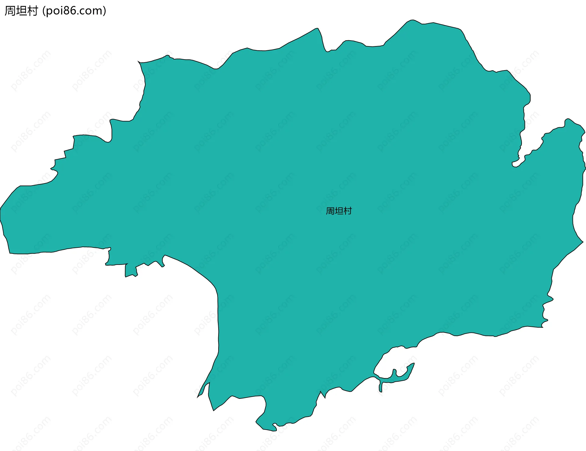 周坦村边界地图