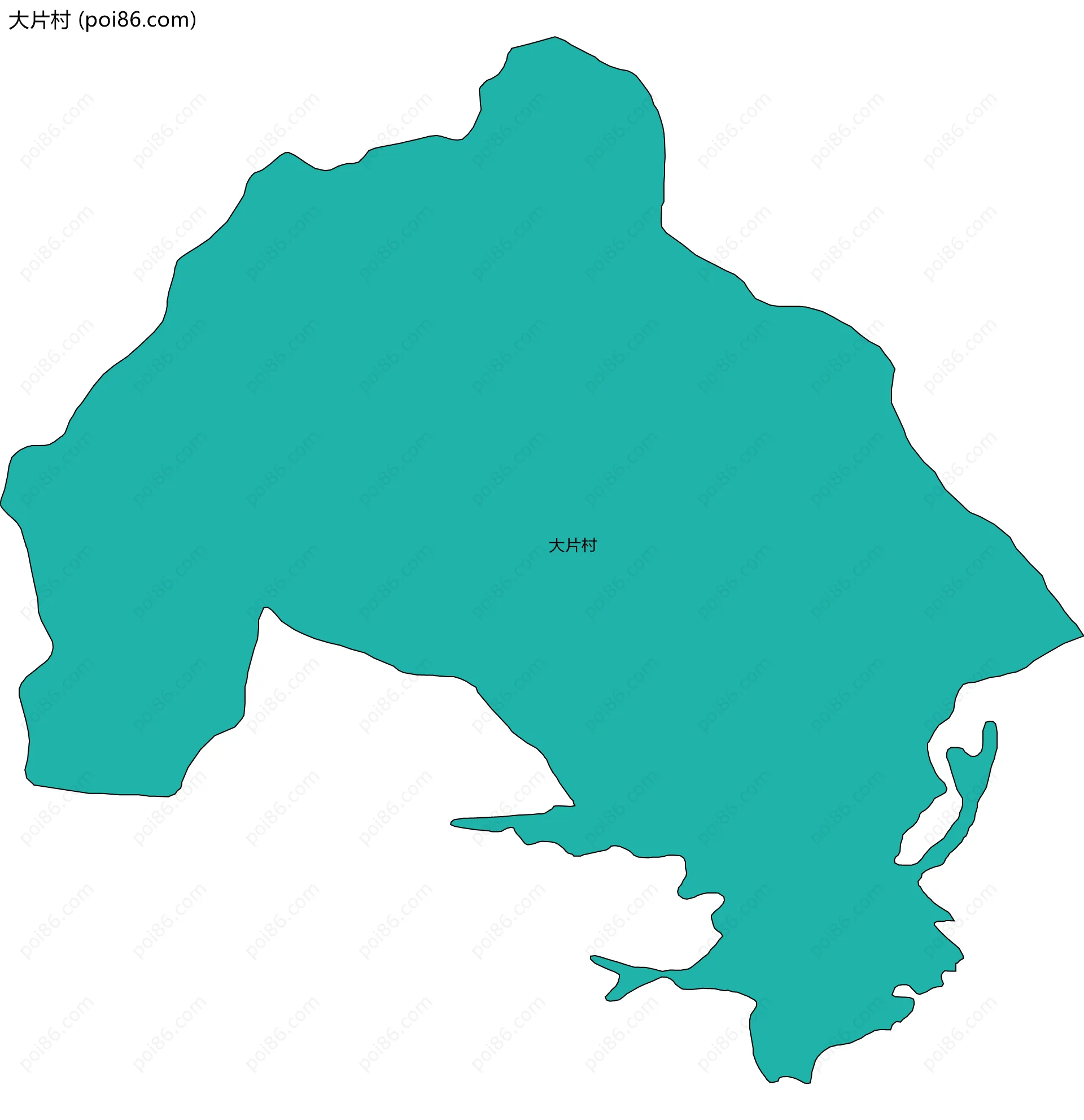 大片村边界地图