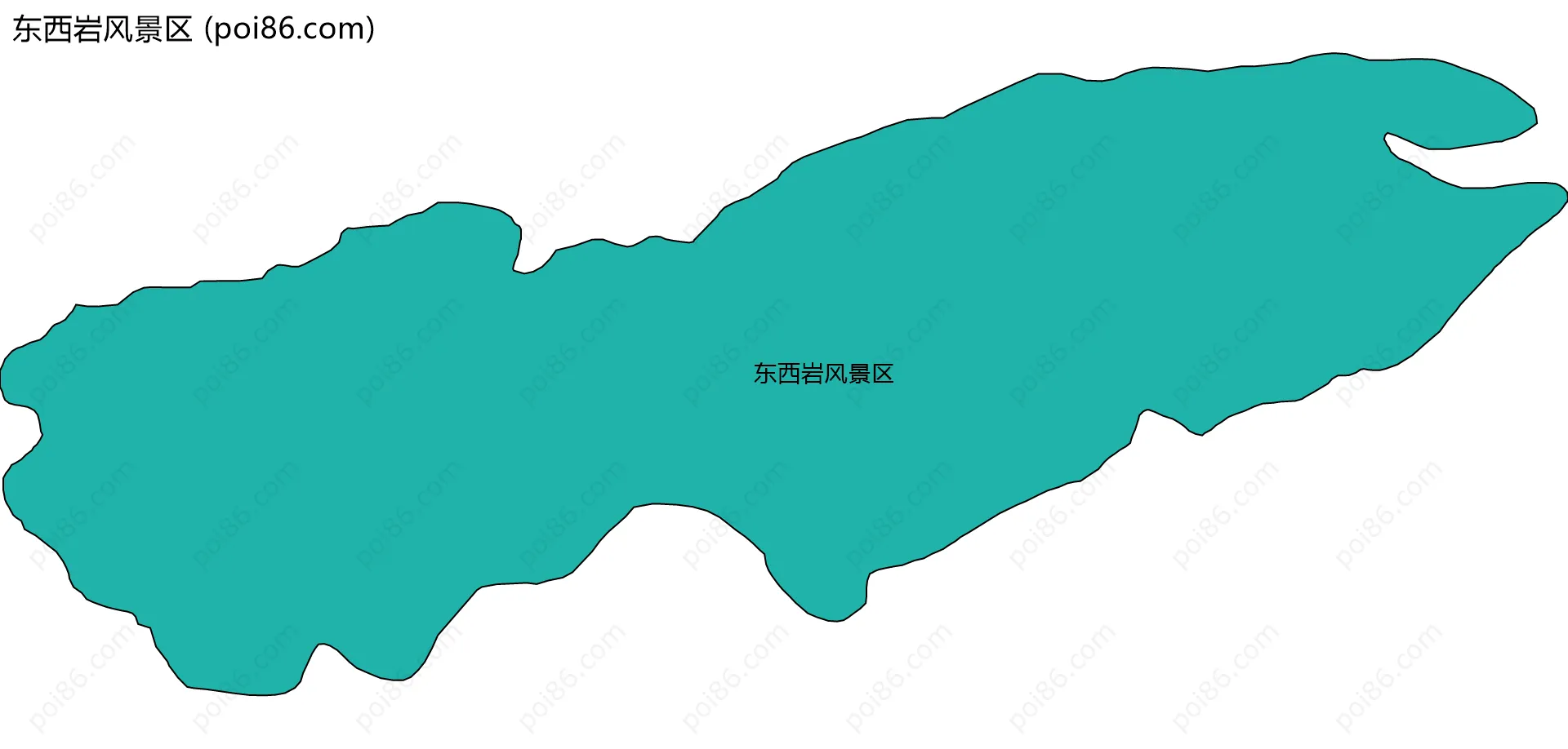 东西岩风景区边界地图