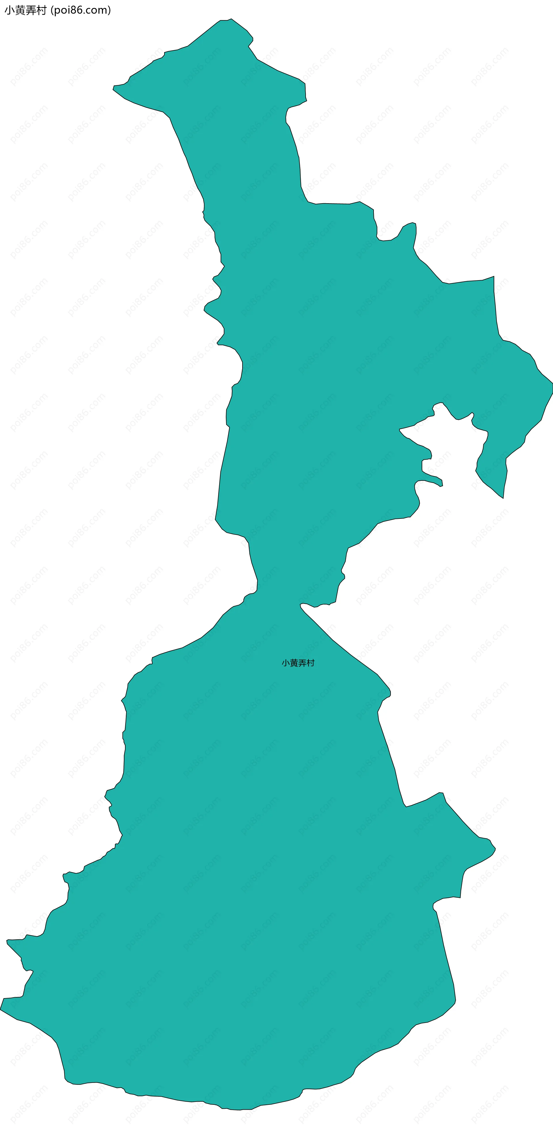 小黄弄村边界地图