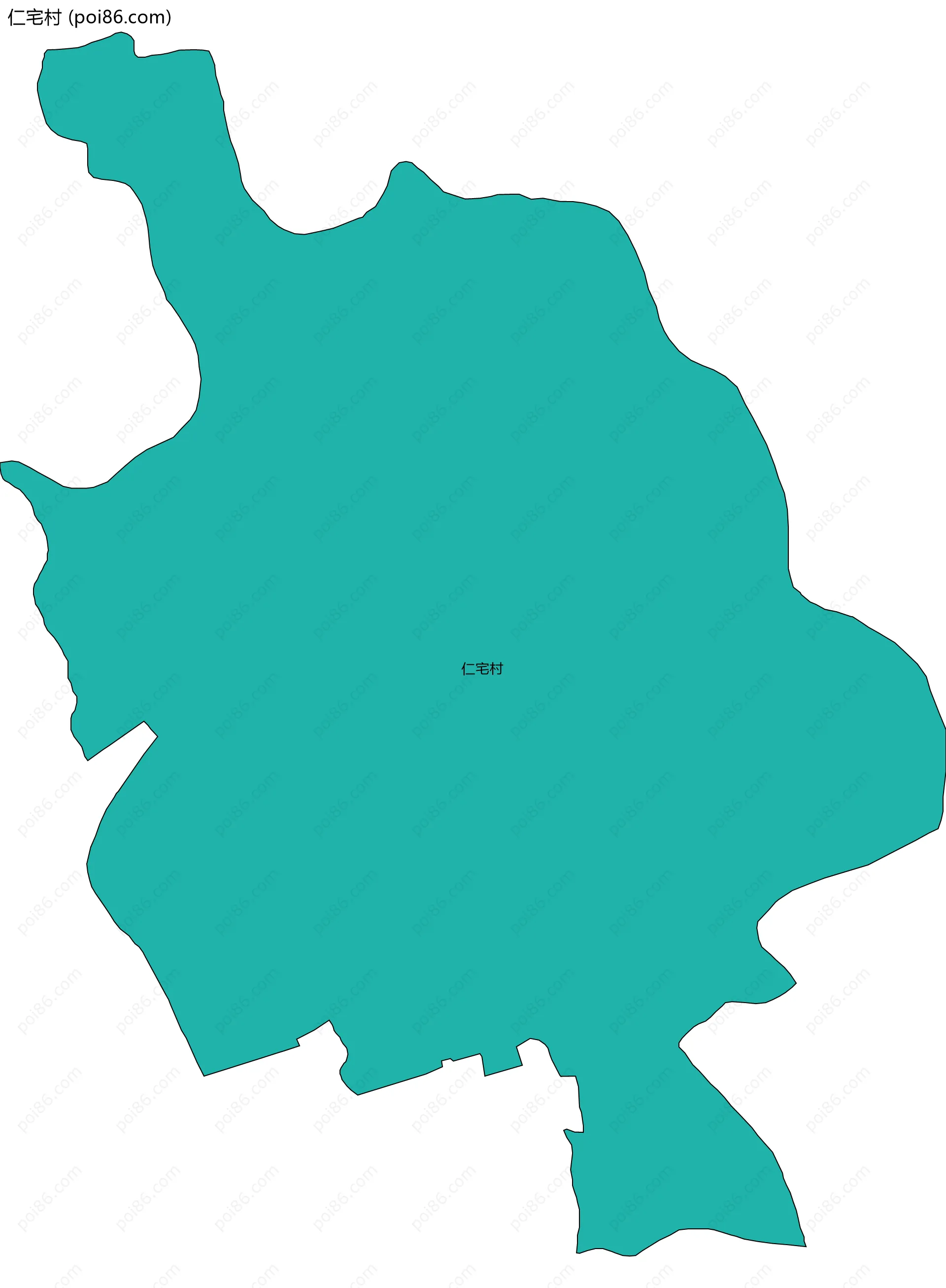 仁宅村边界地图