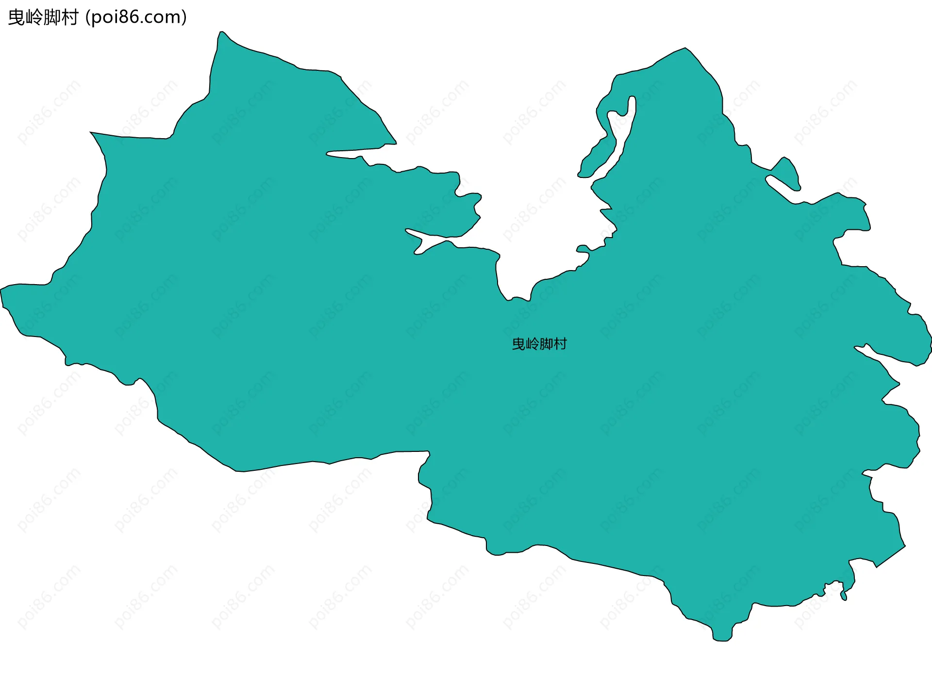 曳岭脚村边界地图