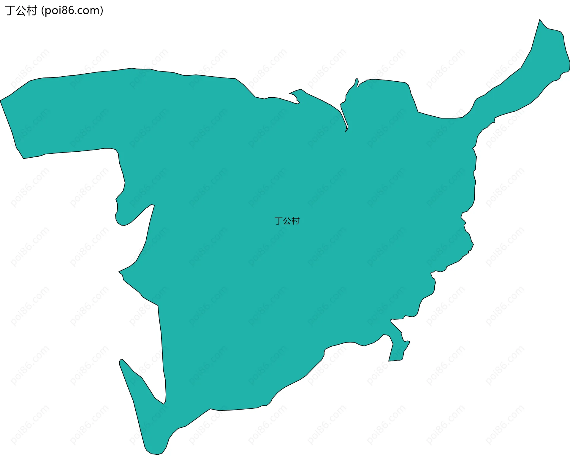 丁公村边界地图