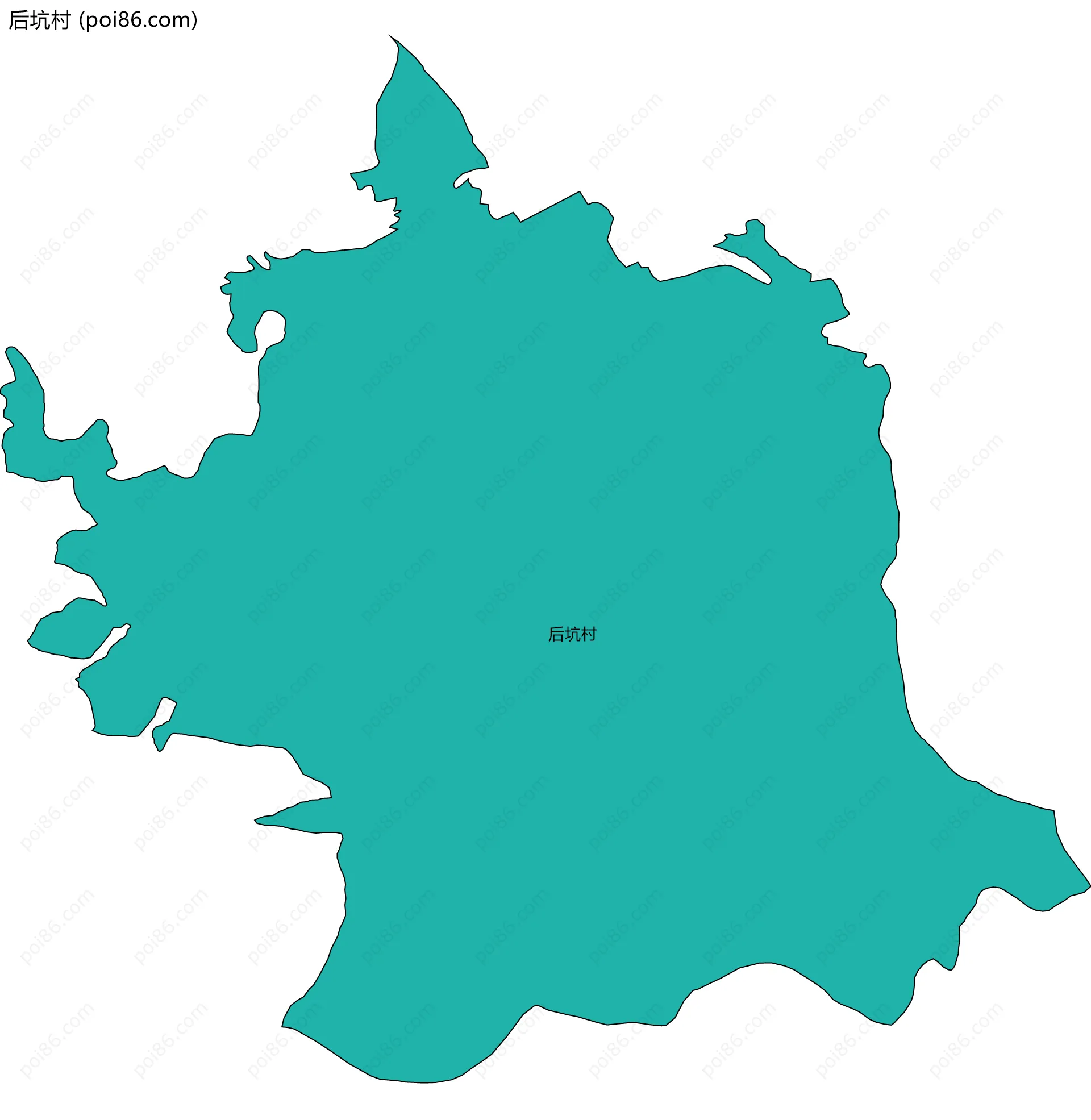 后坑村边界地图