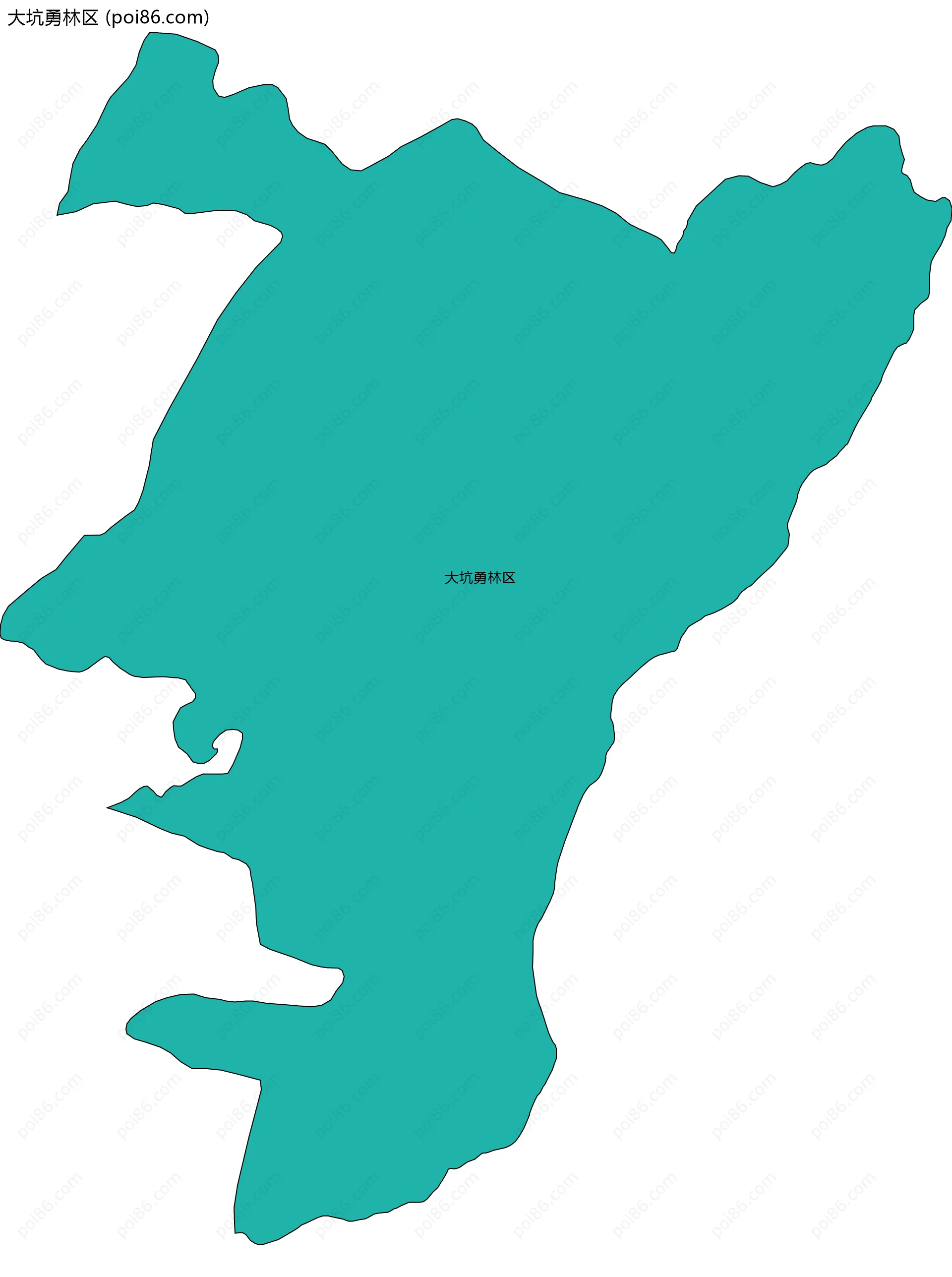 大坑勇林区边界地图