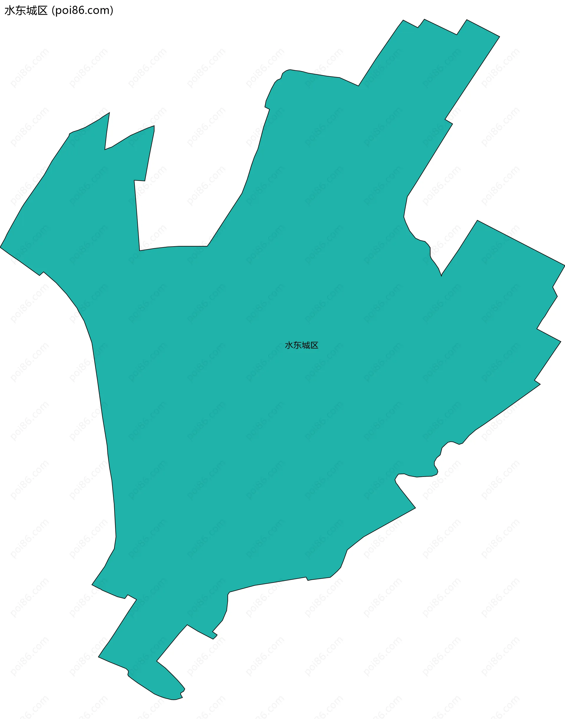 水东城区边界地图