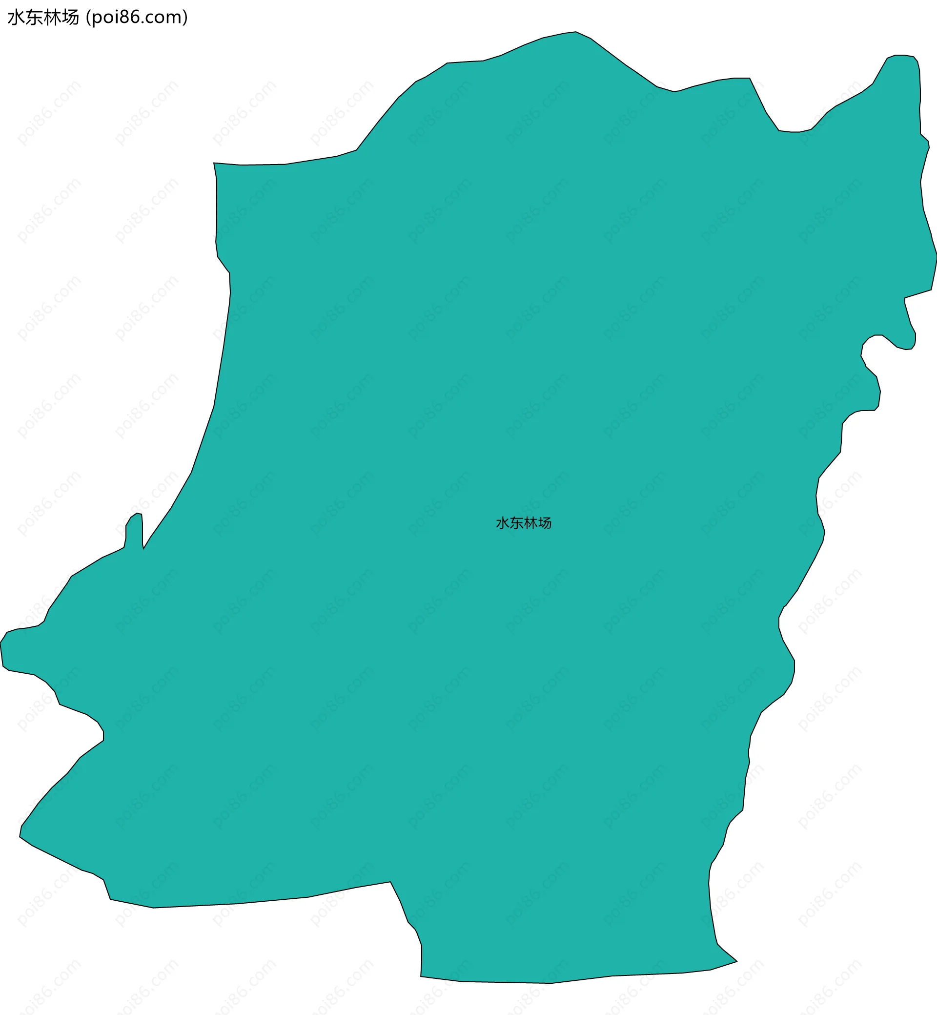 水东林场边界地图