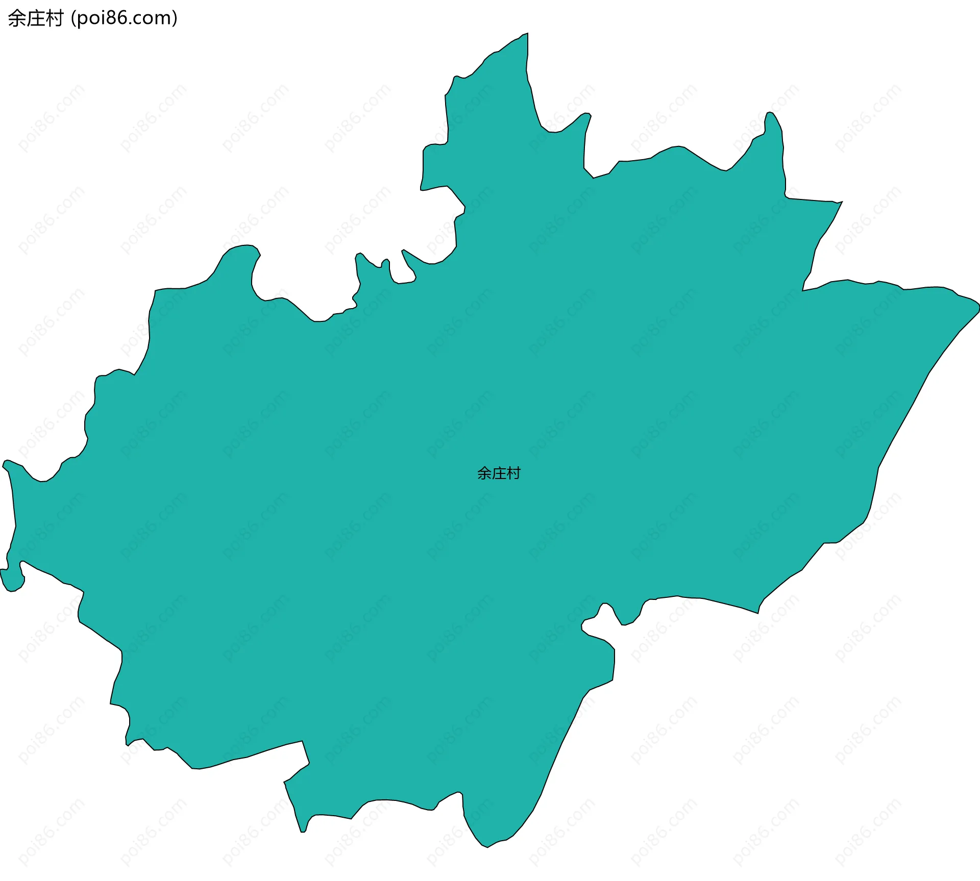 余庄村边界地图