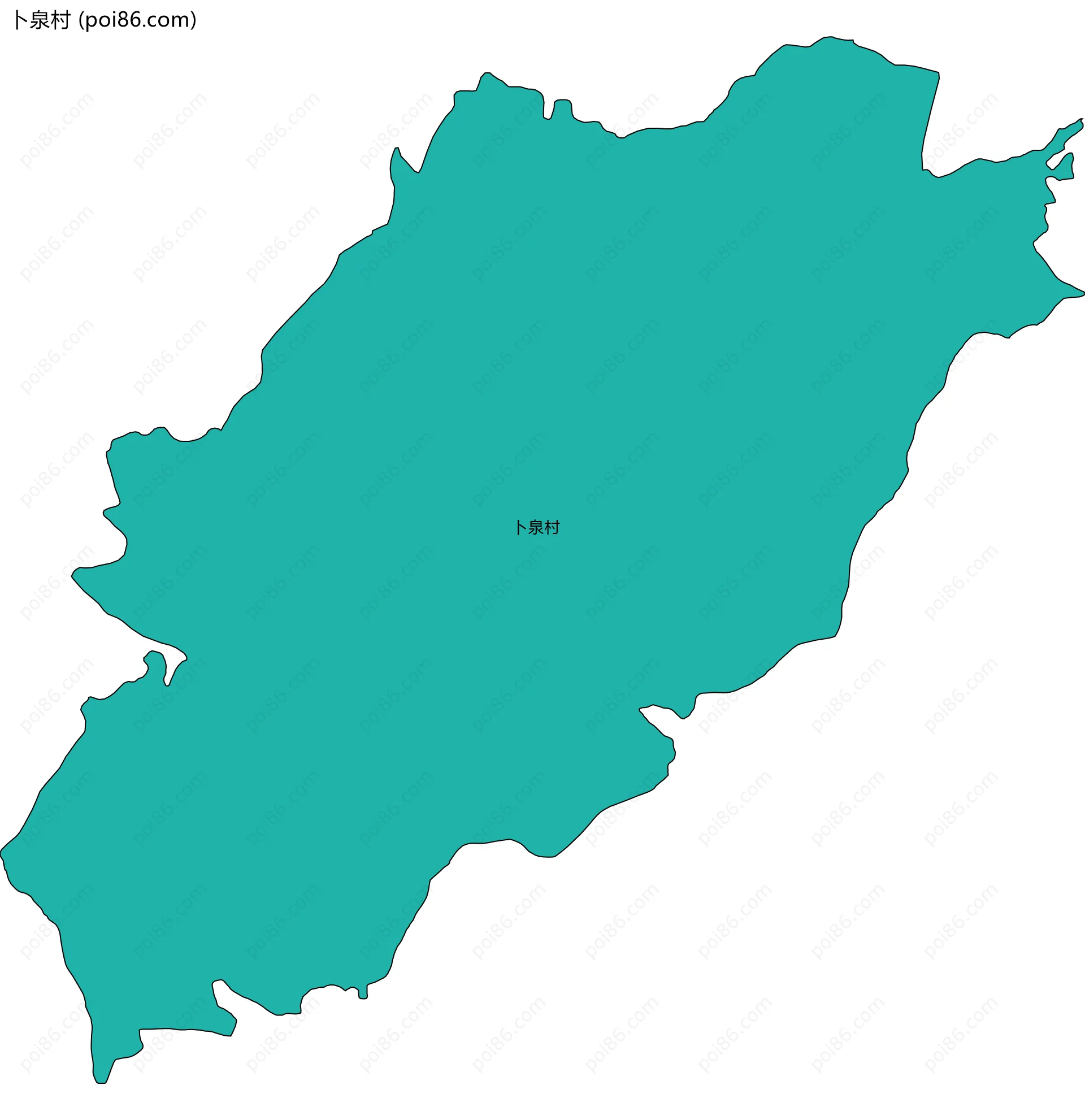 卜泉村边界地图