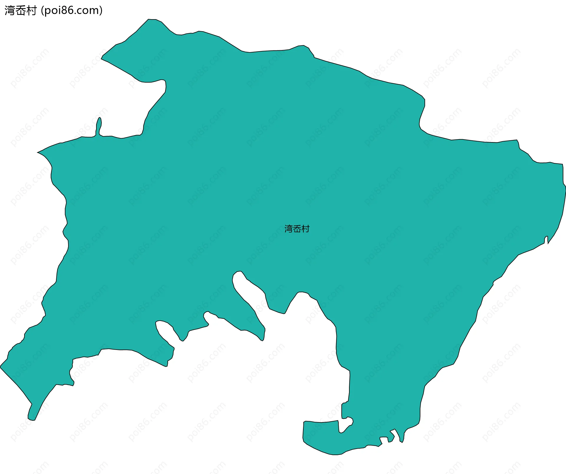 湾岙村边界地图