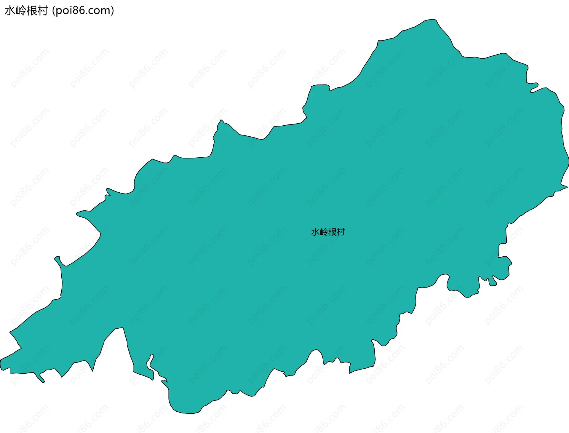 水岭根村边界地图