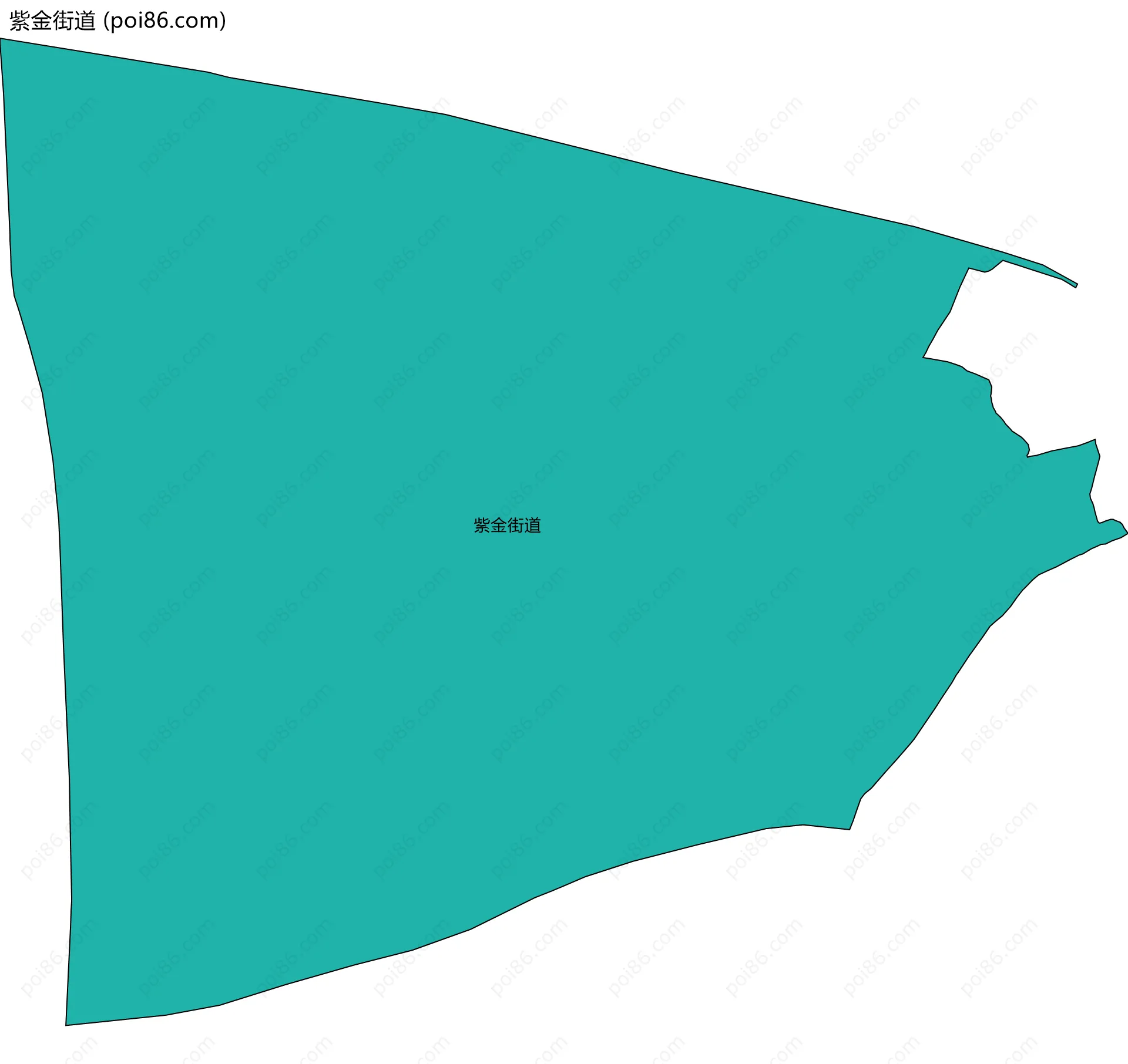 紫金街道边界地图