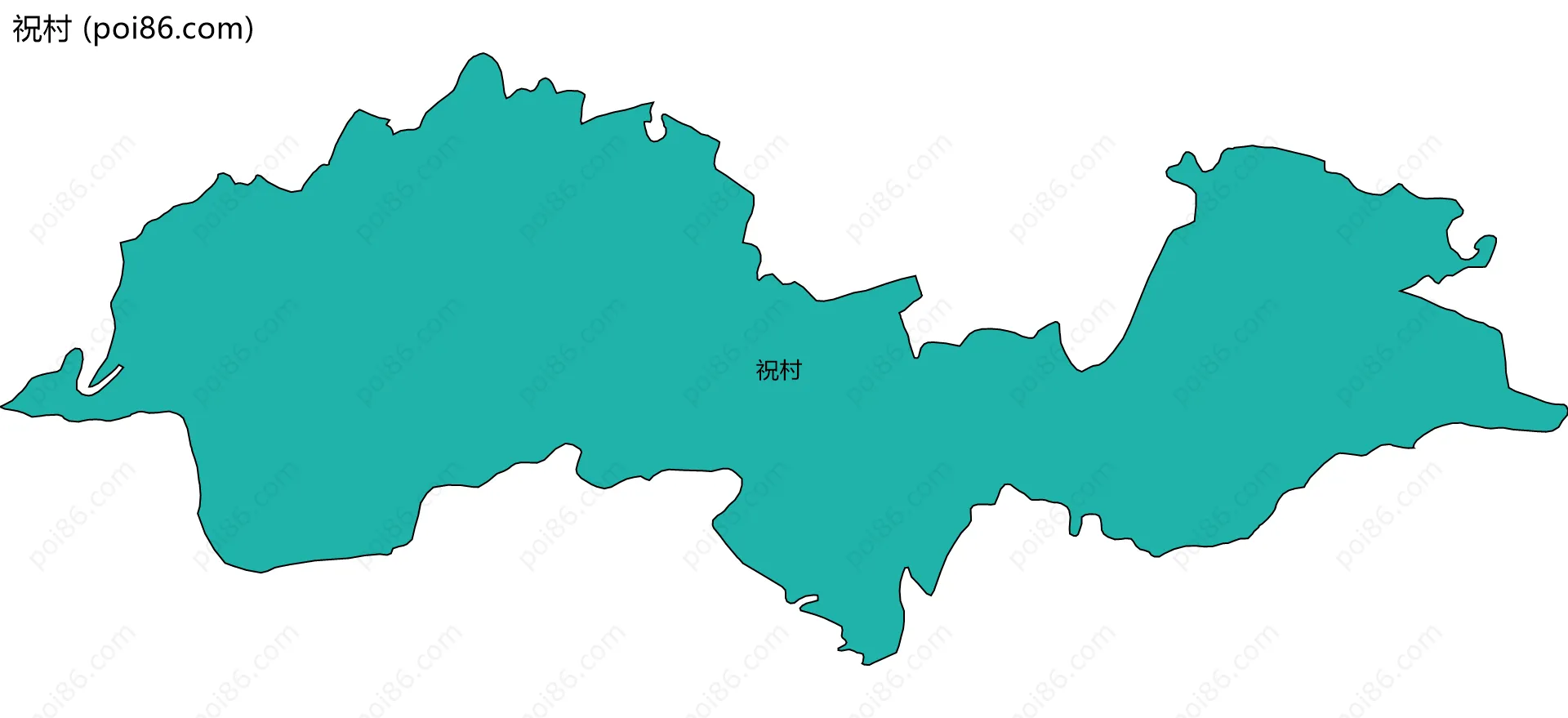 祝村边界地图