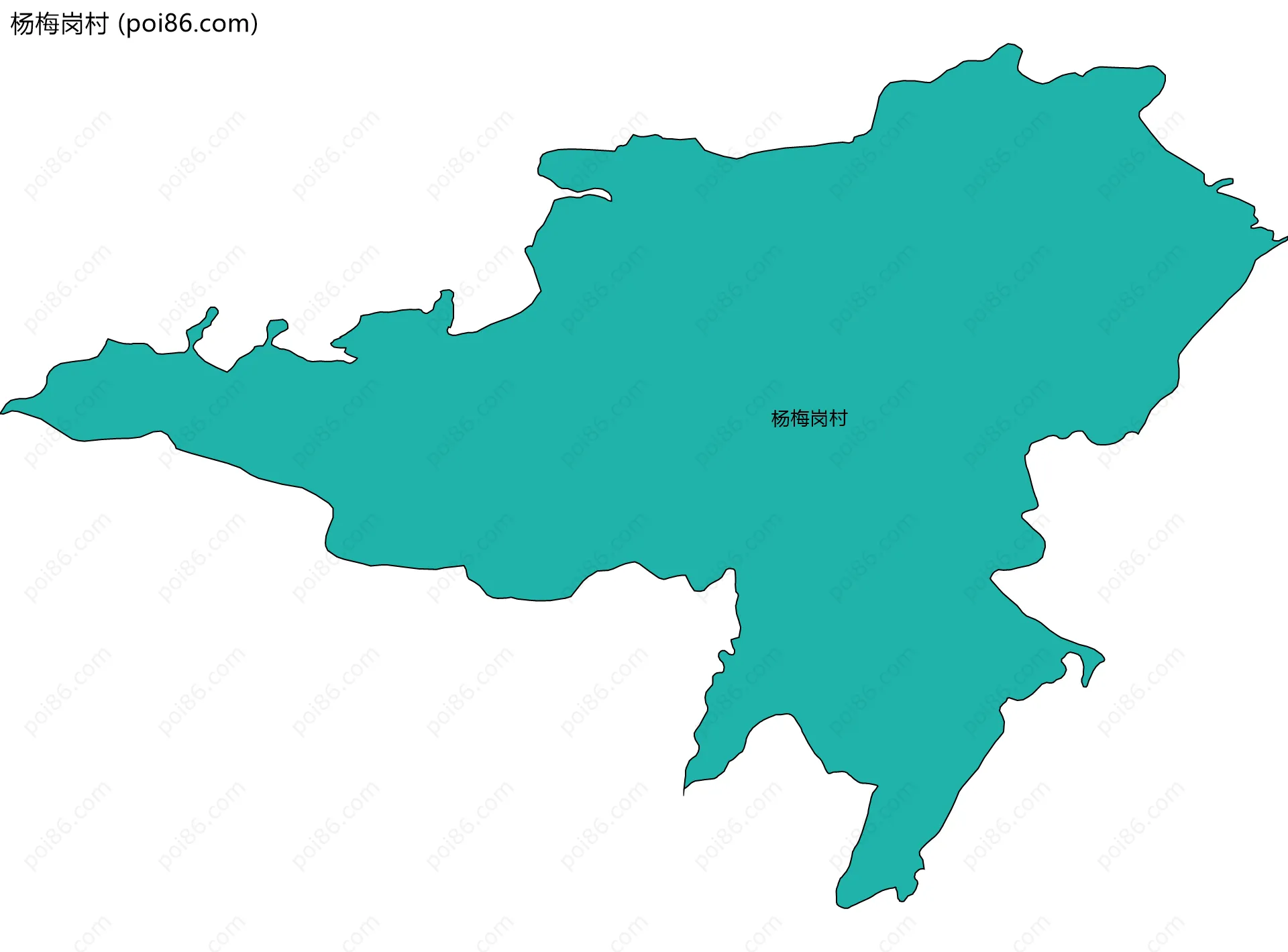 杨梅岗村边界地图