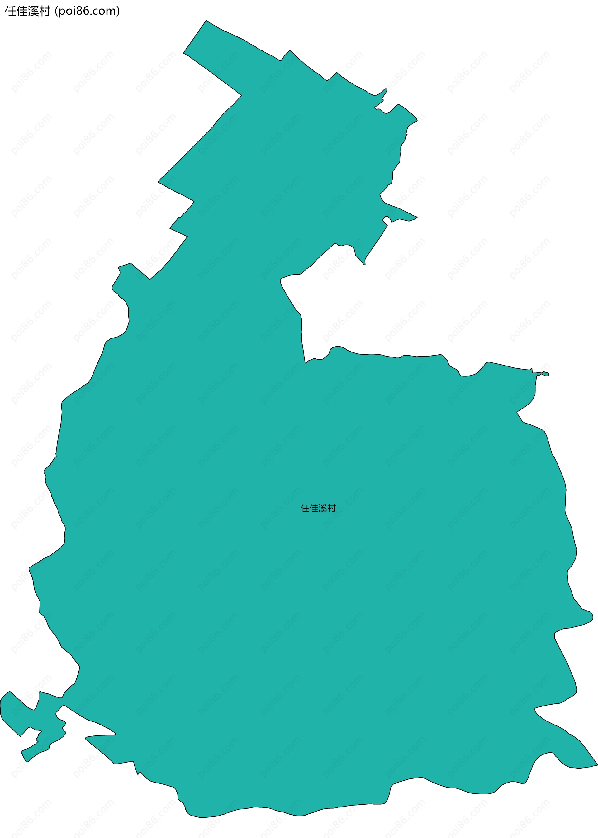 任佳溪村边界地图