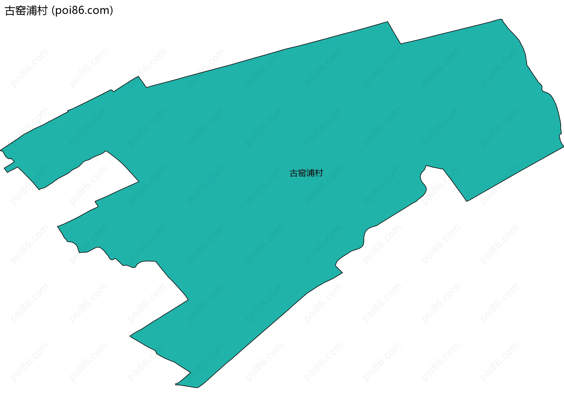 古窑浦村边界地图