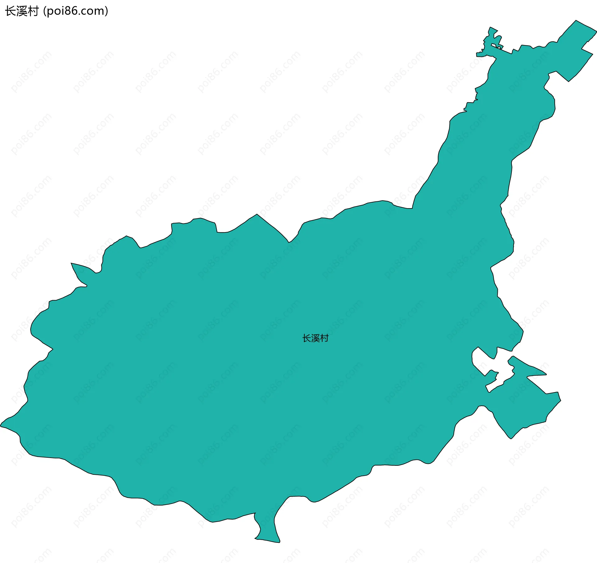 长溪村边界地图