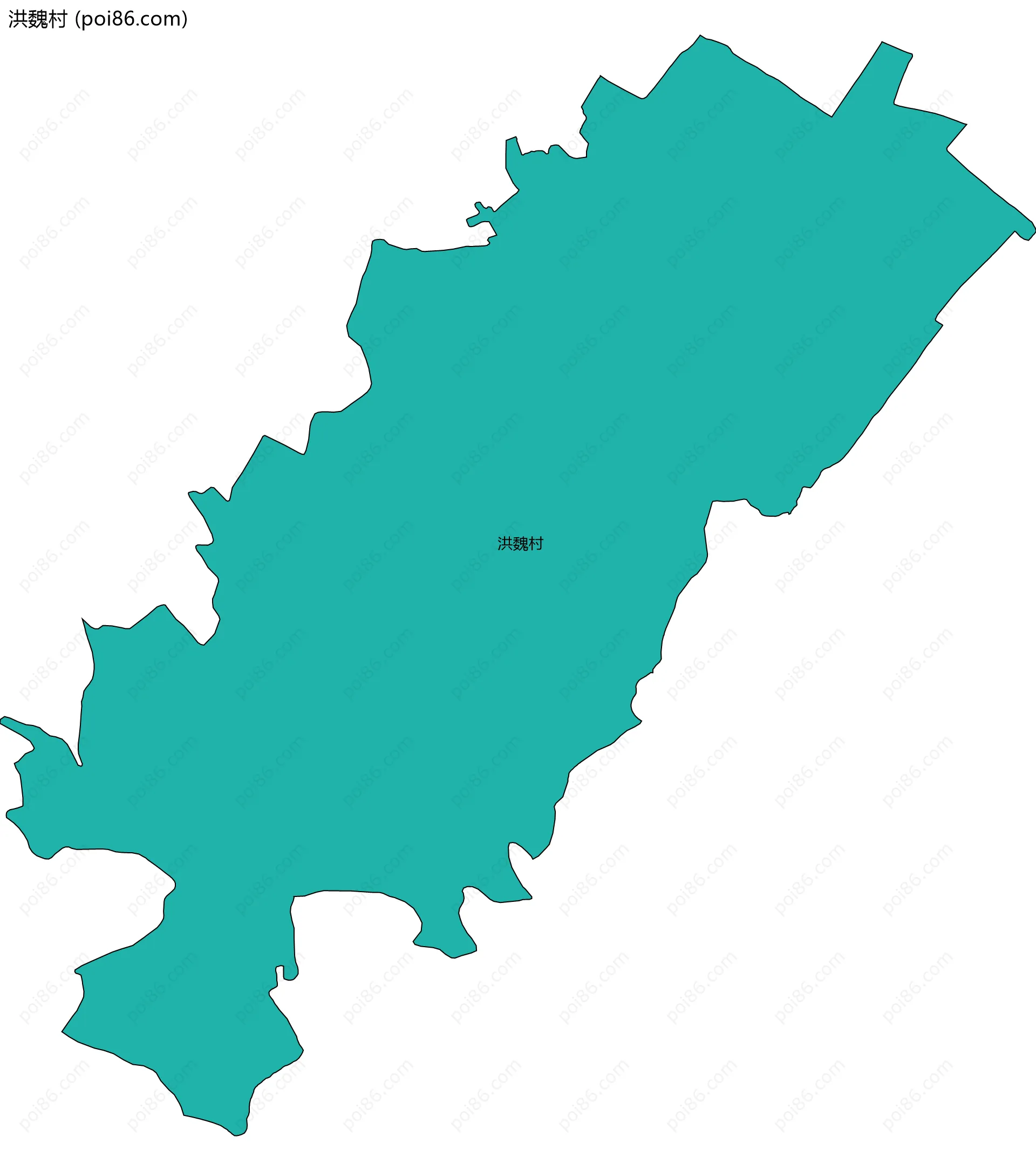 洪魏村边界地图