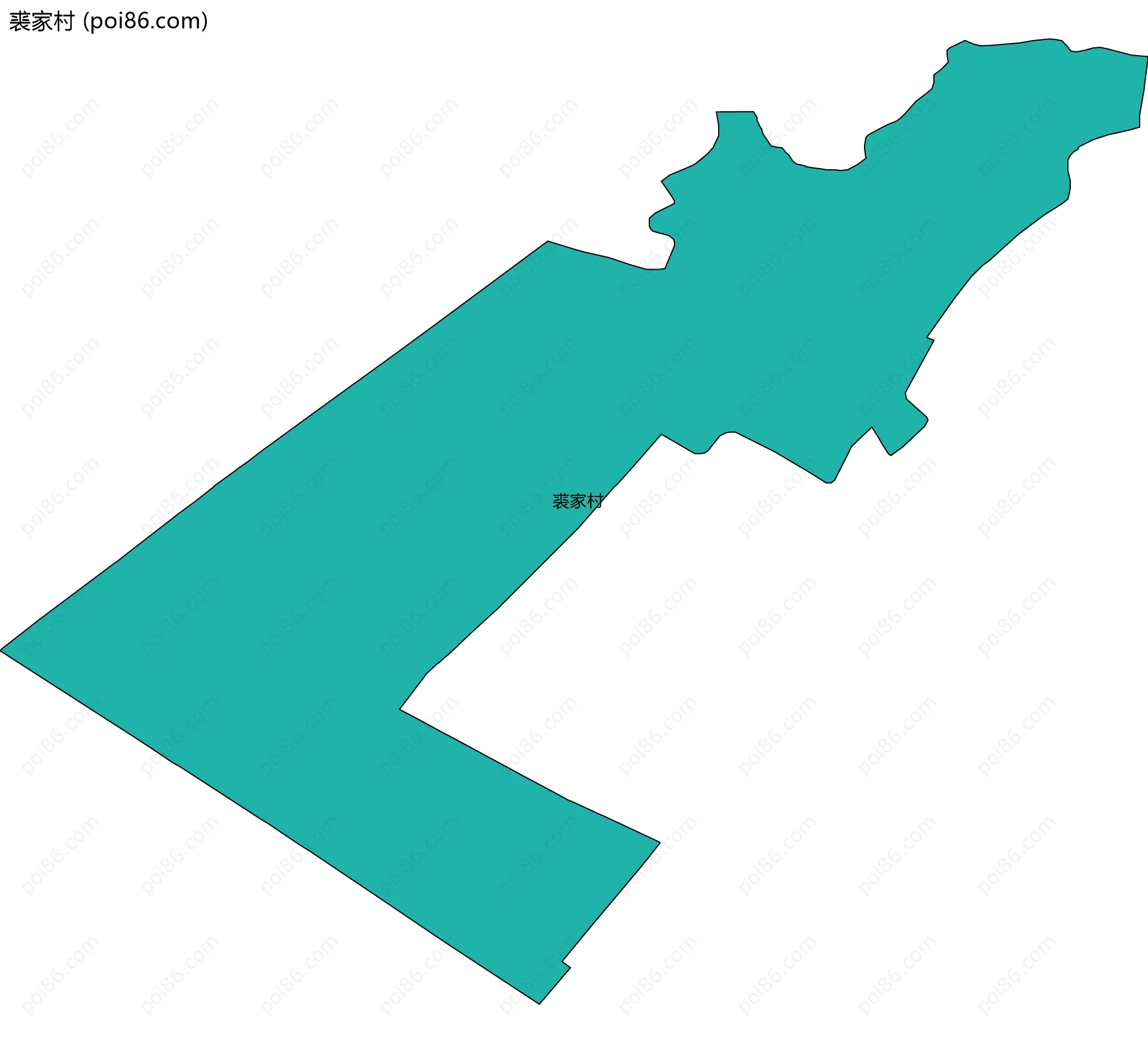 裘家村边界地图