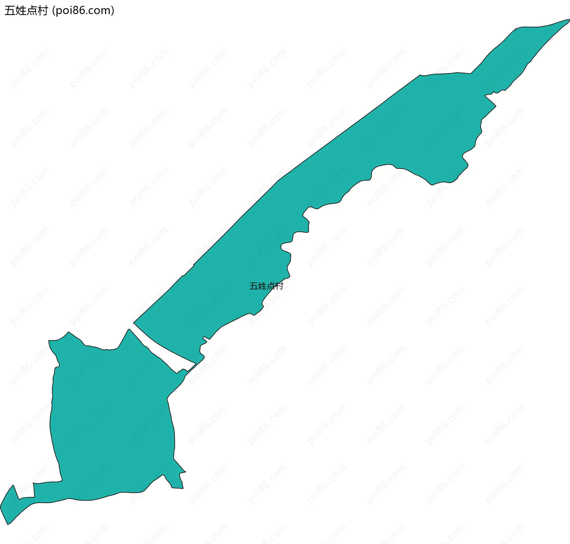 五姓点村边界地图