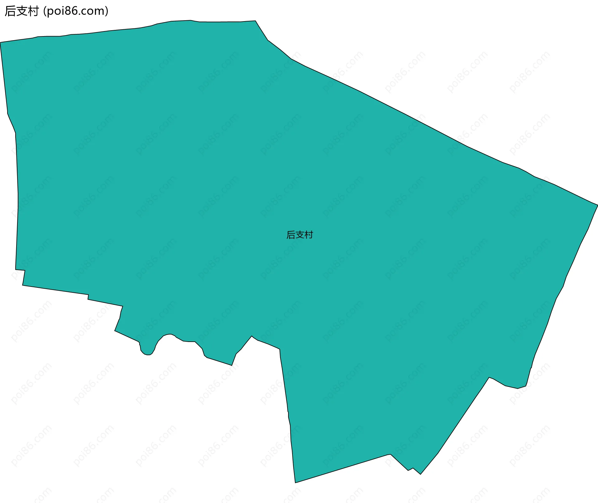 后支村边界地图