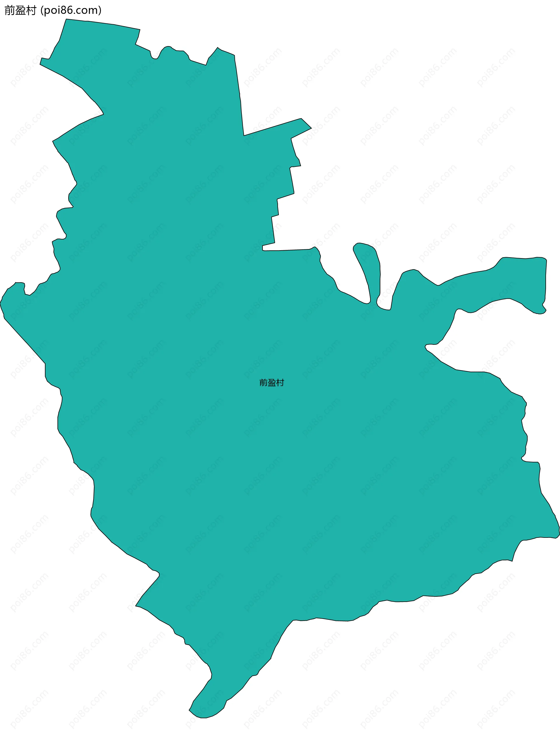 前盈村边界地图