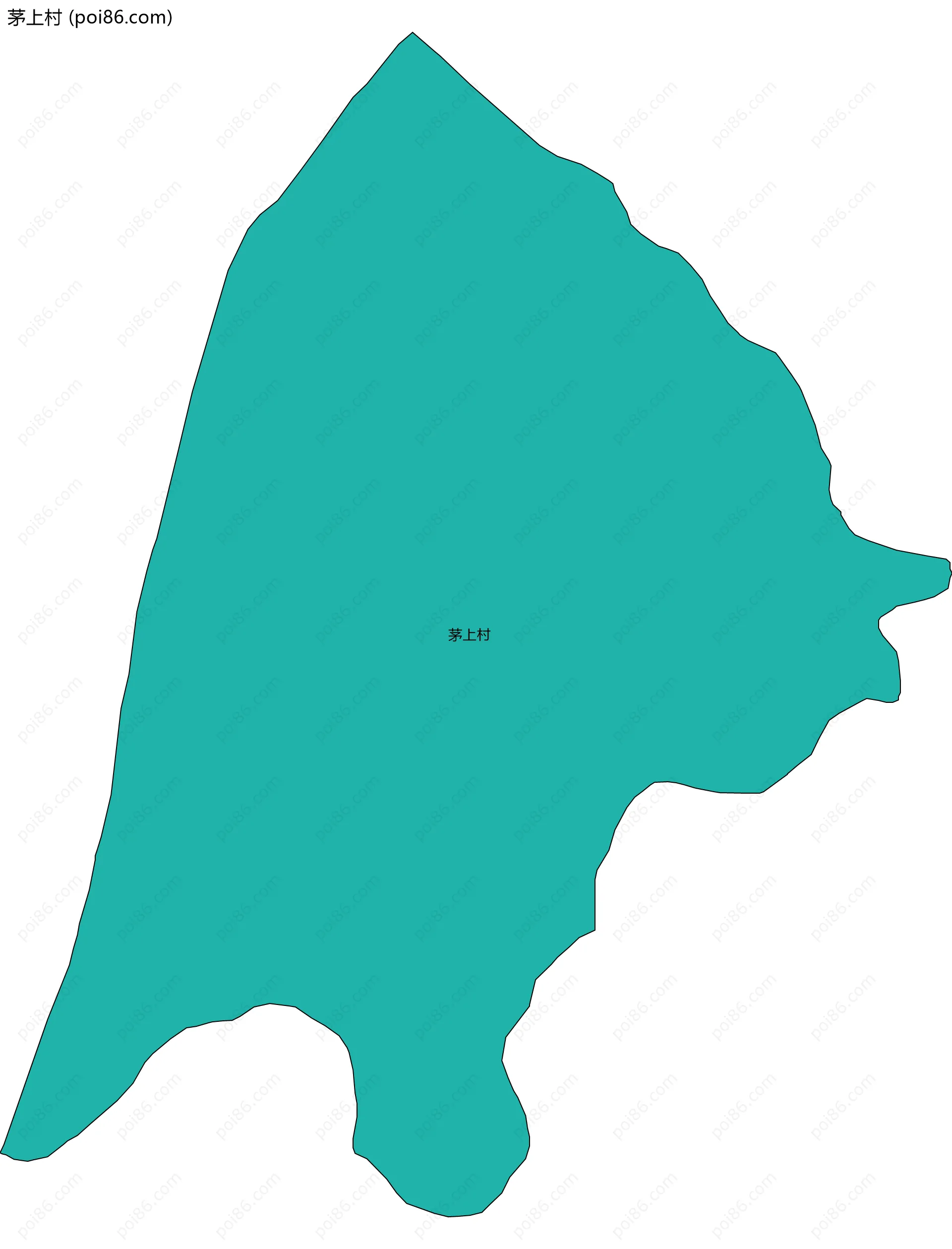 茅上村边界地图