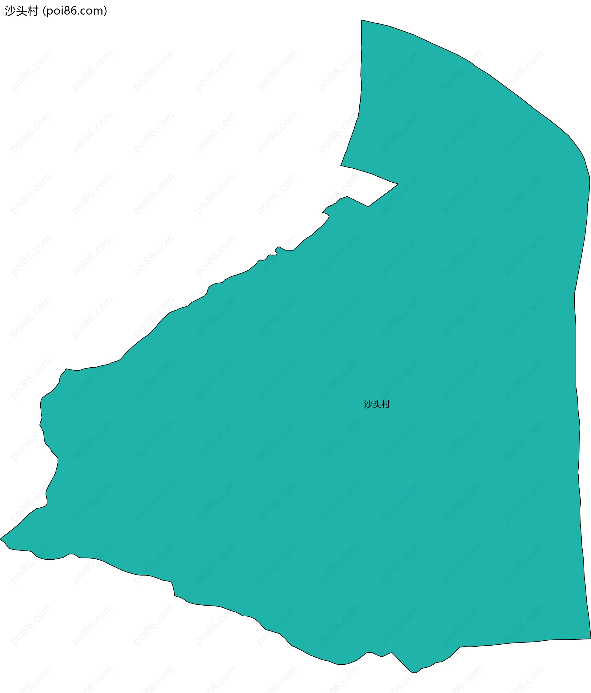 沙头村边界地图